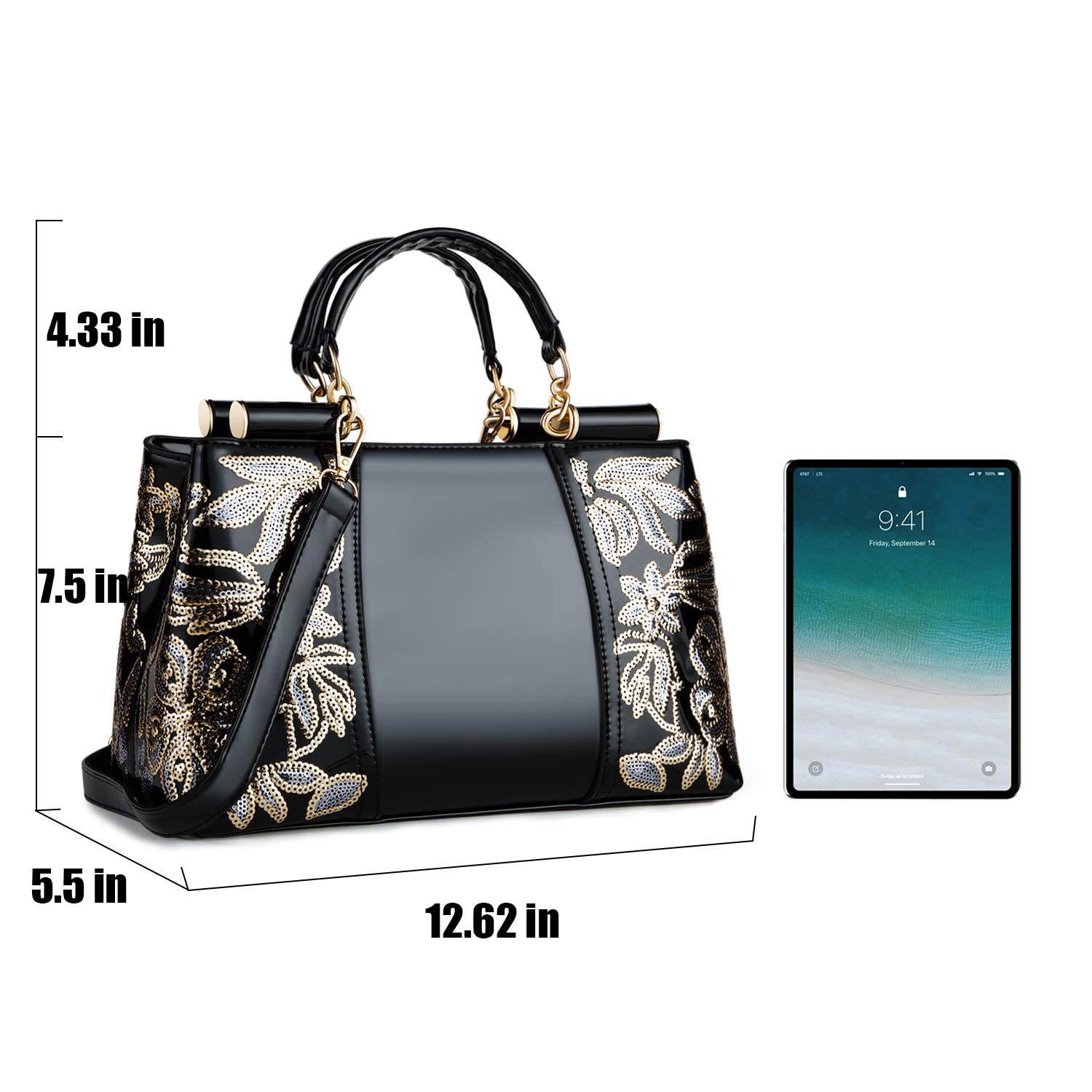 Stylish Nevenka Women's Patent Leather Designer Handbag - Perfect for Shopping, Parties & Everyday Use | Durable & Fashionable Purse for Work, Travel & Special Occasions