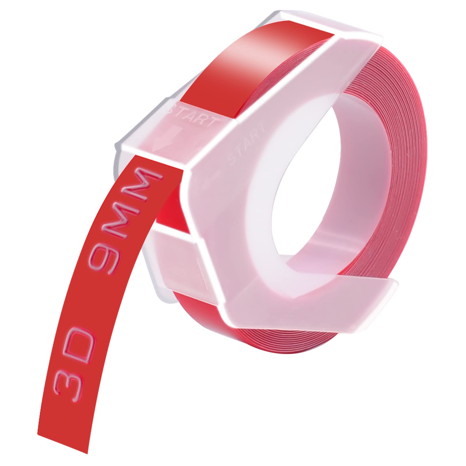 GREENCYCLE 3D Plastic Label Tape - 100 Rolls, 3/8