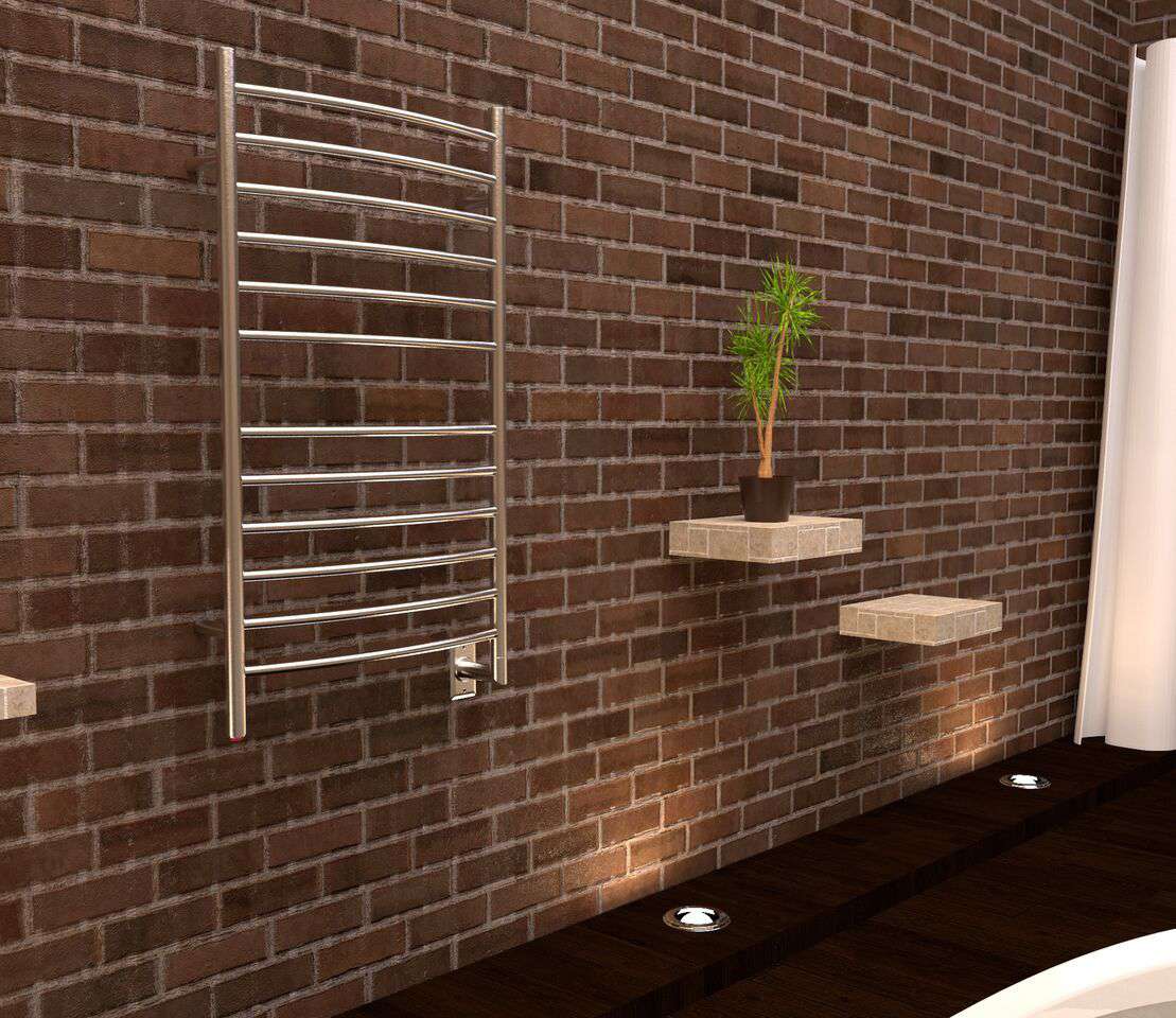 Amba Radiant Large Curved Plug-in & Hardwired Bathroom Towel Warmer - 23.6