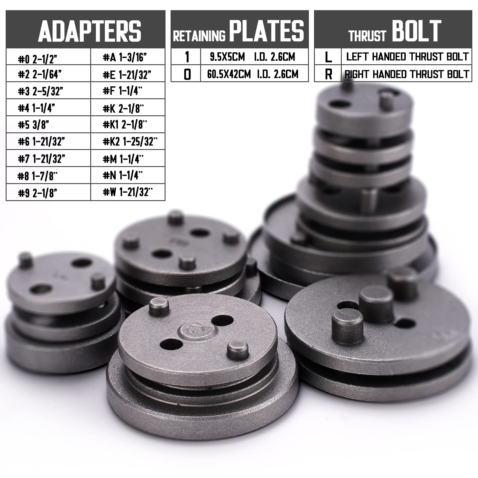 22Pcs Brake Caliper Compression Tool Kit - Caliper Piston Compressor, Wind Back Tool with Thrust Bolt Assemblies, Retaining Plates & 18 Disc Adapters (Red) - Perfect for DIY Brake Repairs, Auto Maintenance & Professional Mechanic Use