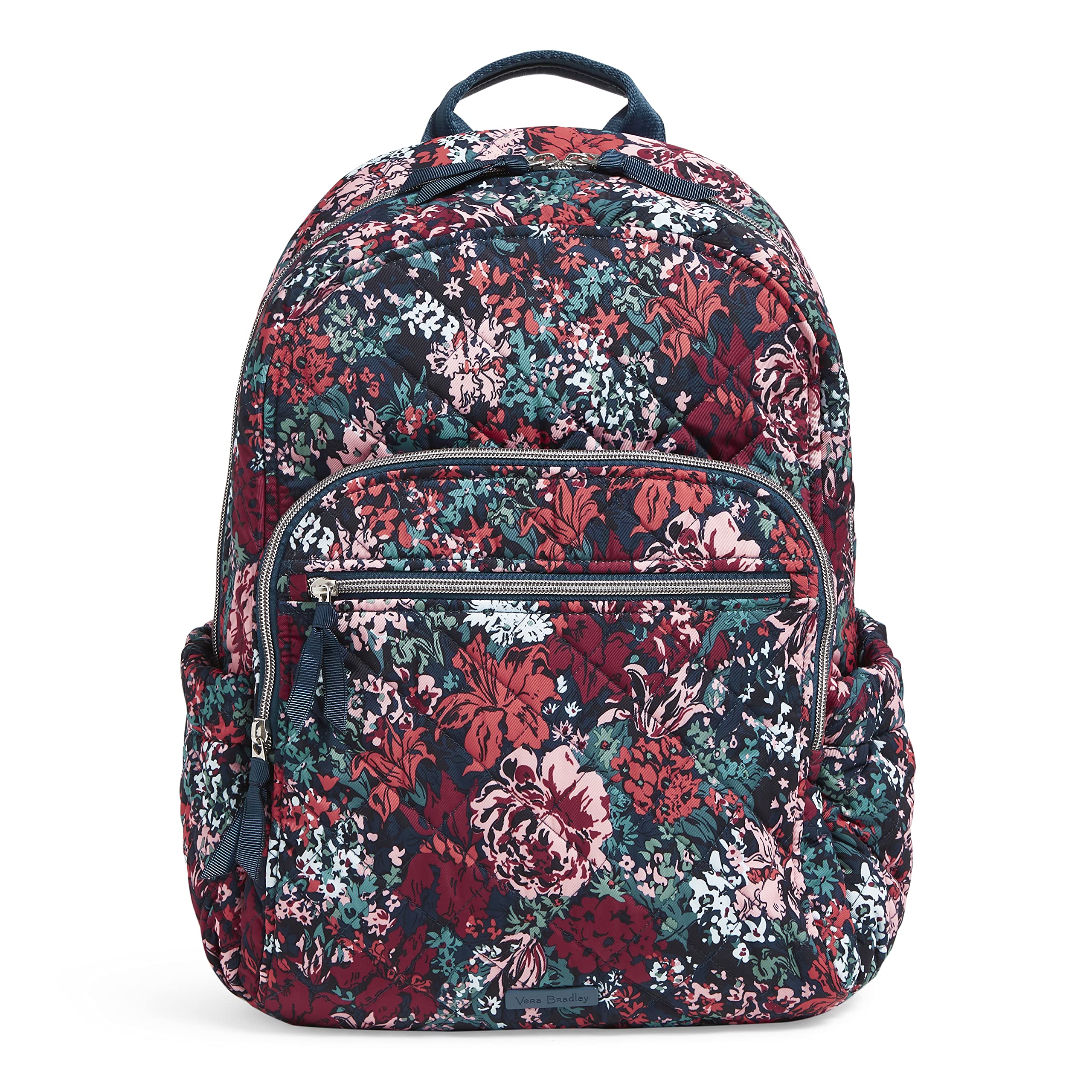 Vera Bradley Performance Twill Campus Backpack - Stylish Laptop Backpack for College Students, Work & Travel | Durable School Bag with USB Charging Port & Multiple Pockets