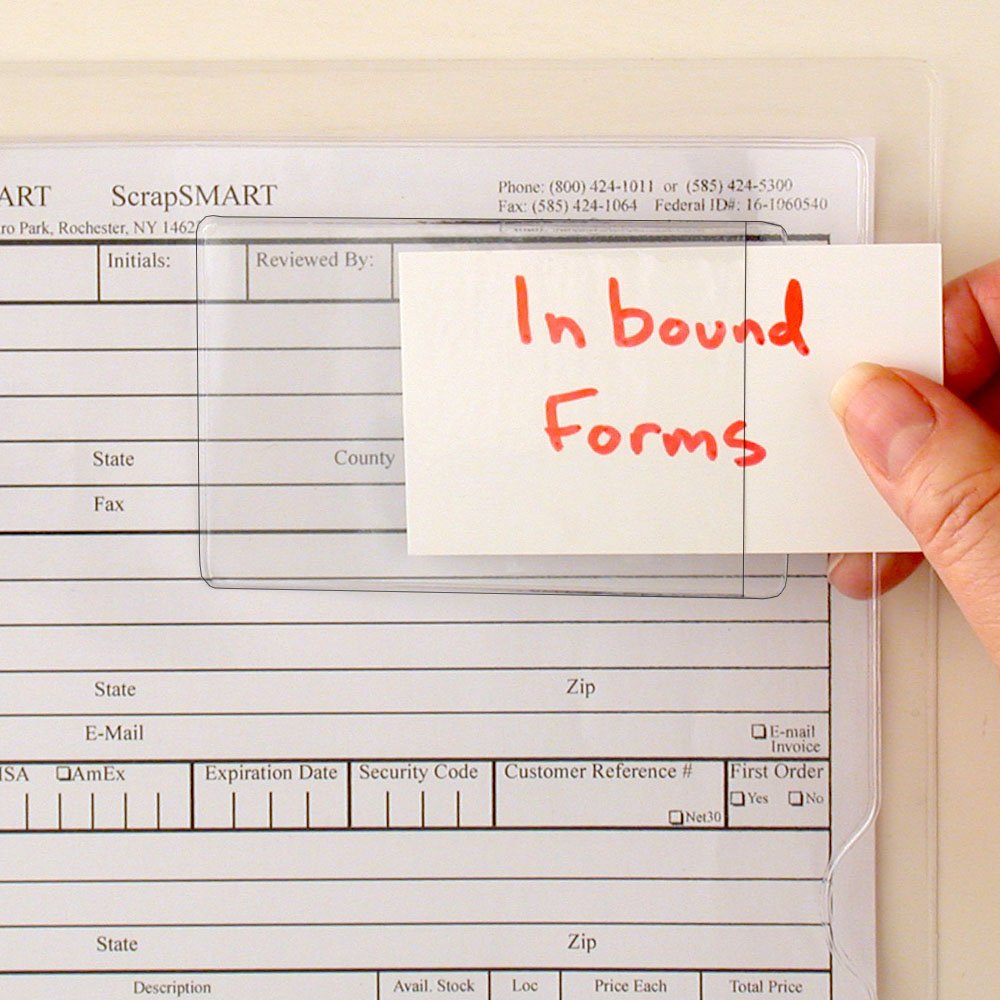 StoreSMART® 25-Pack Clear Paperwork Organizers with ID Pocket - Perfect for Office, School & Home Document Storage - PF8511TR222S-C-25