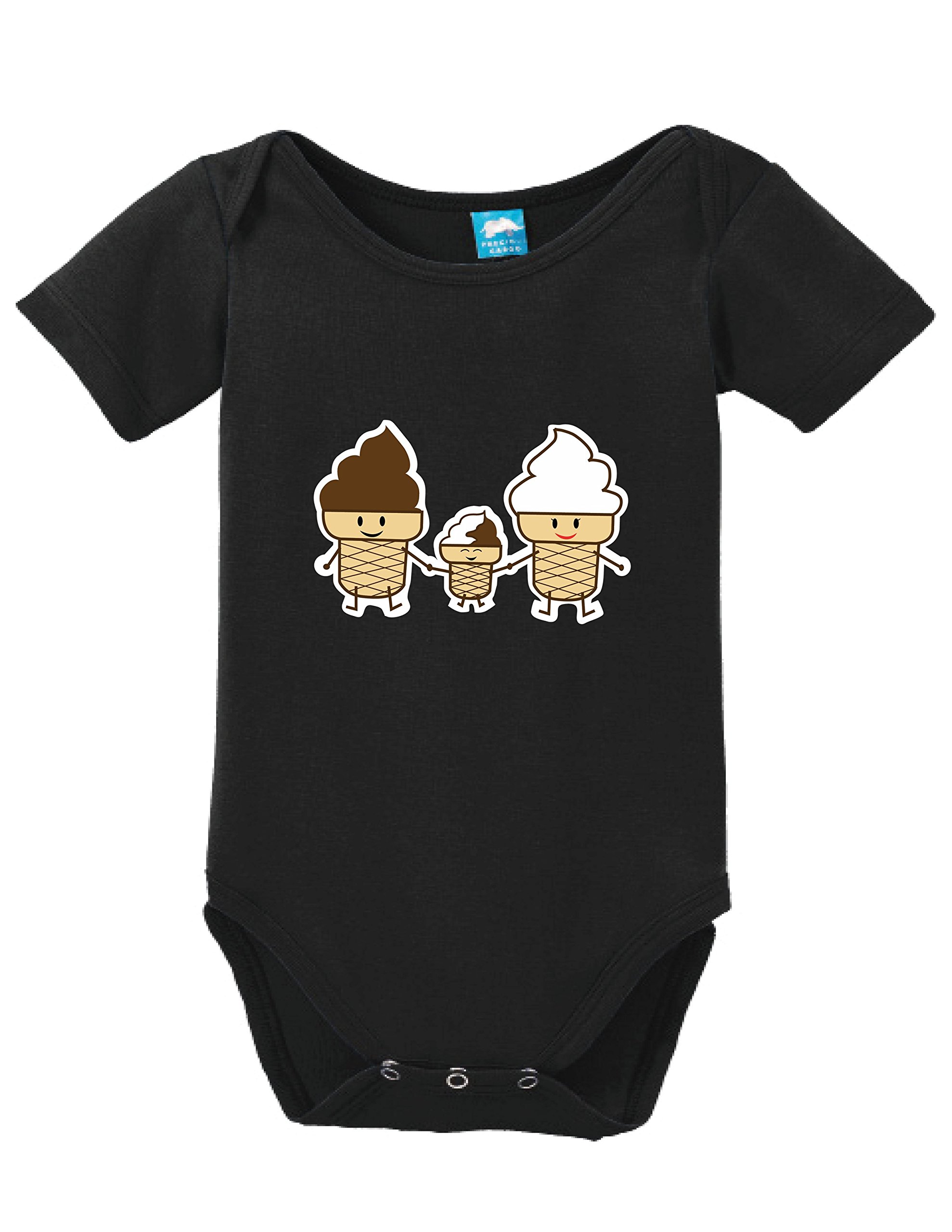 Chocolate Vanilla Printed Baby Bodysuit - Soft Infant Romper for Newborns & Toddlers - Perfect for Playdates, Photo Shoots & Everyday Comfort