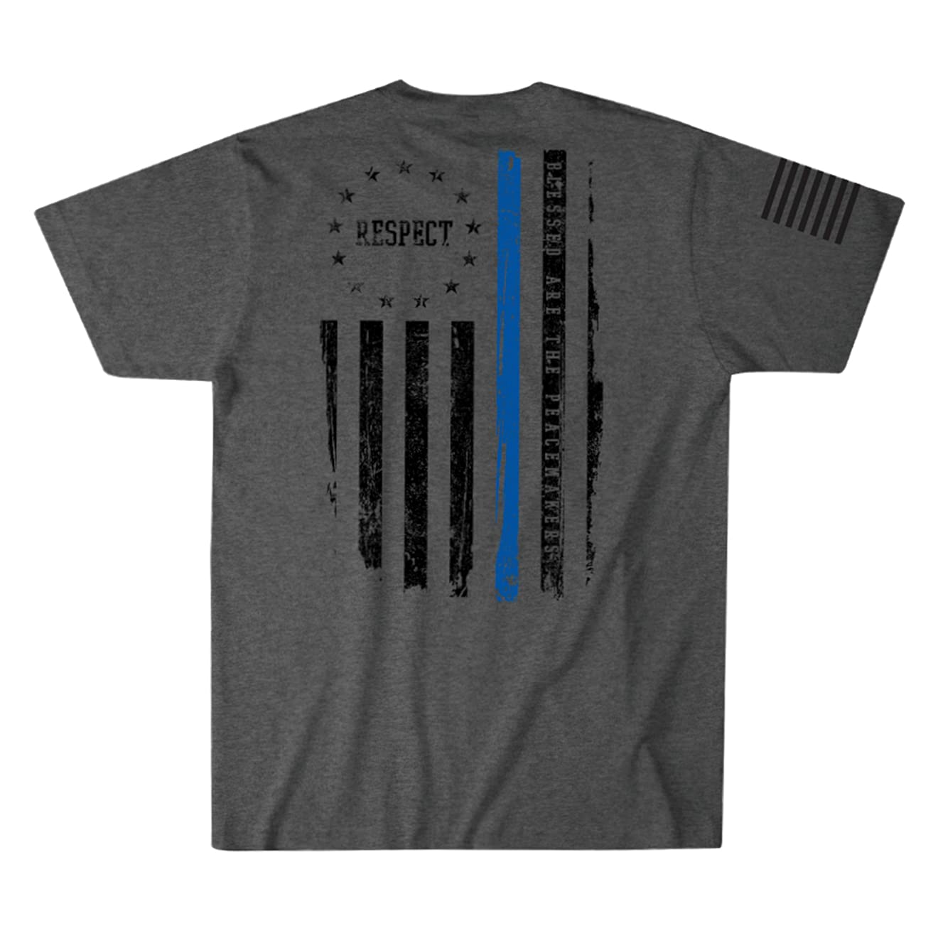 Blue Line Police Support T-Shirts for Men - Law Enforcement Apparel - Comfortable Cotton Tees for Police Officers, First Responders & Supporters