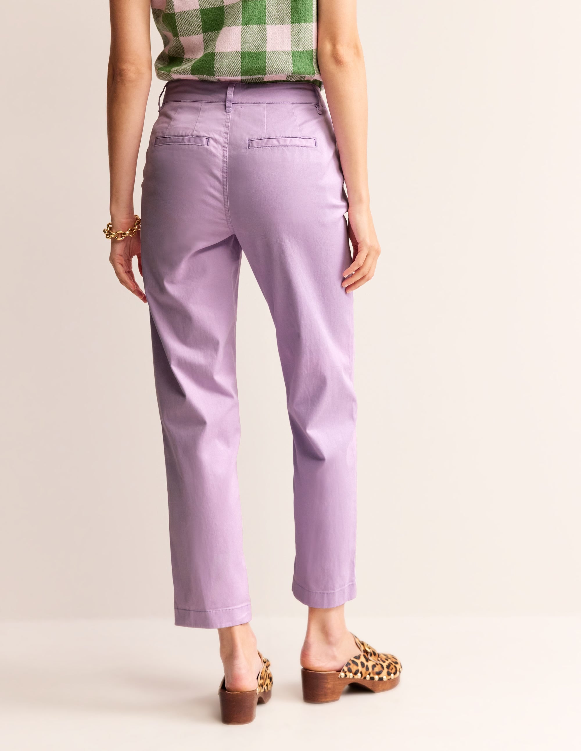Barnsbury Chino Pants for Women - Comfortable Stretch Orchid Bloom Trousers | Casual Work Pants for Office & Everyday Wear