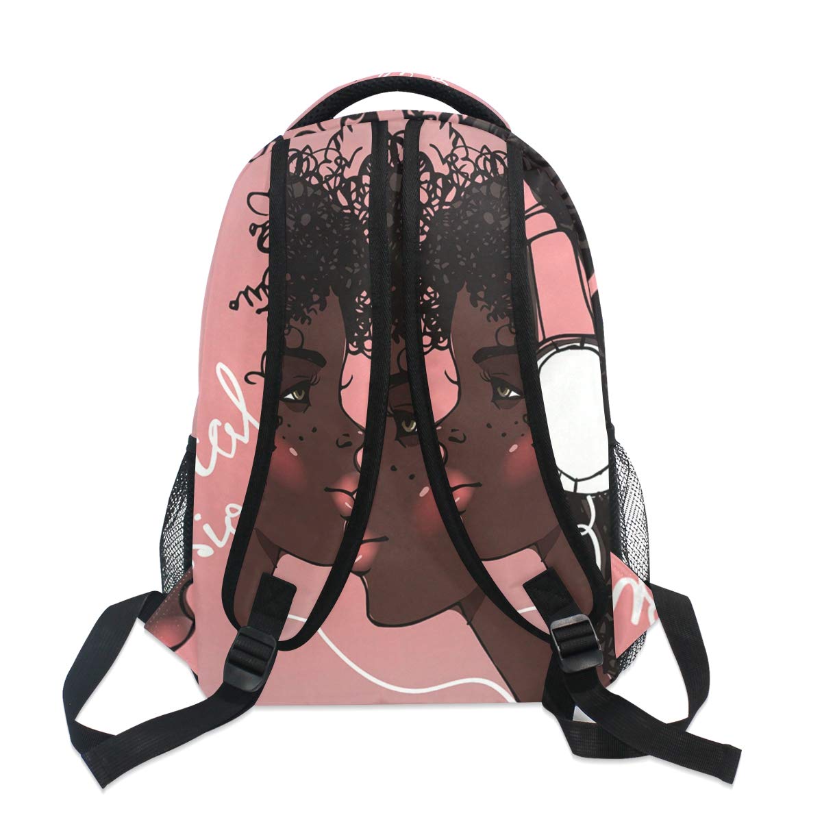 **ALAZA African American Afro Music Backpack for Girls & Boys - Kids & Teens School Backpack with Multiple Pockets - Laptop & Tablet Bag for Travel, College, Work - Stylish & Durable Backpack for Students & Adults**    *(Perfect for School, Travel, Work, Gym & Everyday Use - Holds Laptops, Tablets, Books & Essentials)*