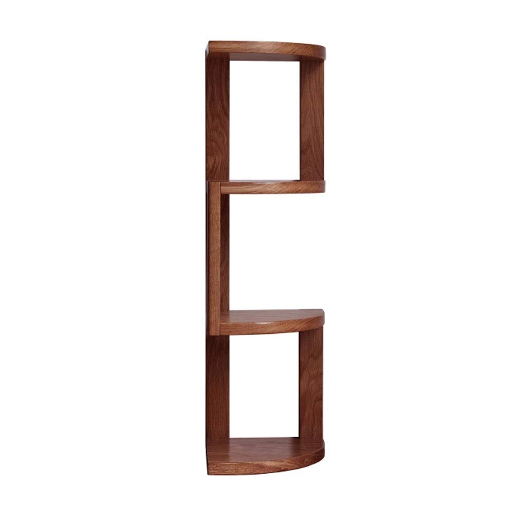 Corner Bookshelf - Floor to Ceiling Bookcase with Storage, Wall Mounted or Desktop, Brown - Perfect for Office, Bedroom & Living Room Organization & Display