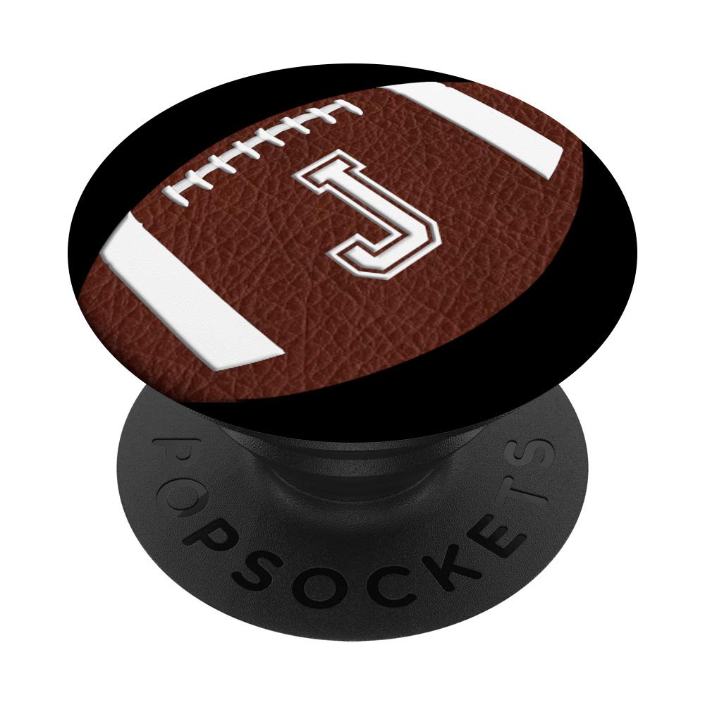 Custom J Monogram PopSocket for American Football Fans - Swappable Phone Grip for Game Days & Daily Use