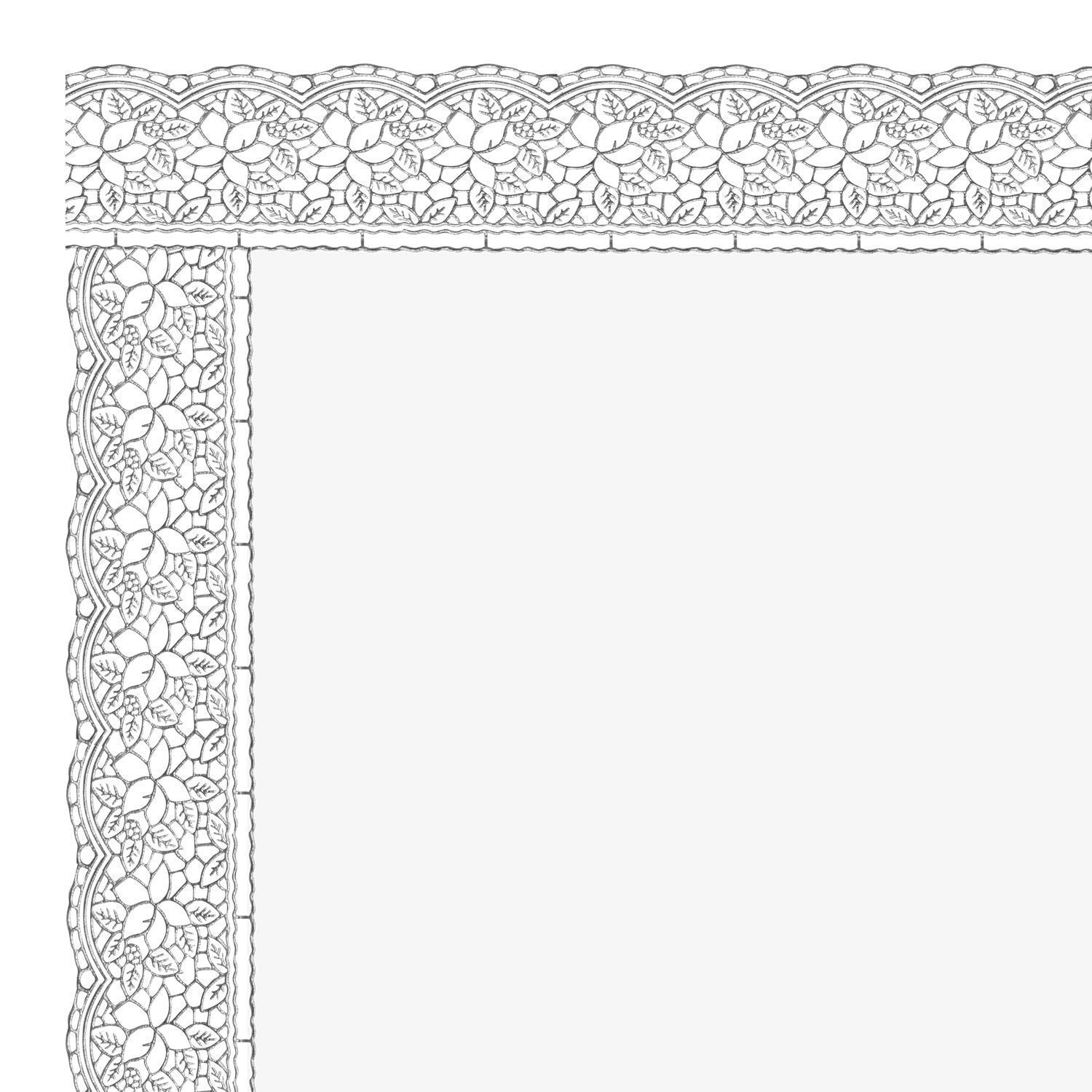 Premium Kuber Industries 6-Seater Dining Table Cover - Elegant White Lace Tablecloth for Home & Restaurant Use | Perfect for Family Dinners, Parties & Formal Dining Events