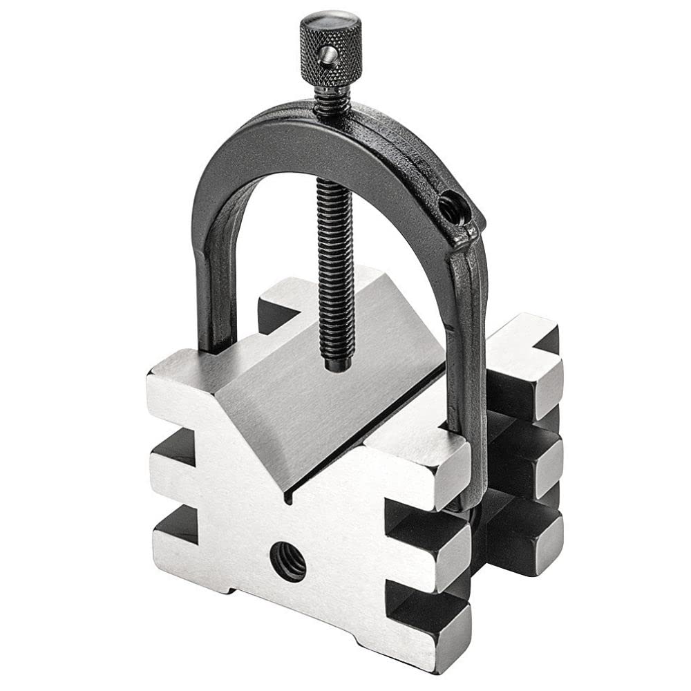 Starrett 568A Precision Hardened Steel V-Block & Clamp Set - 2