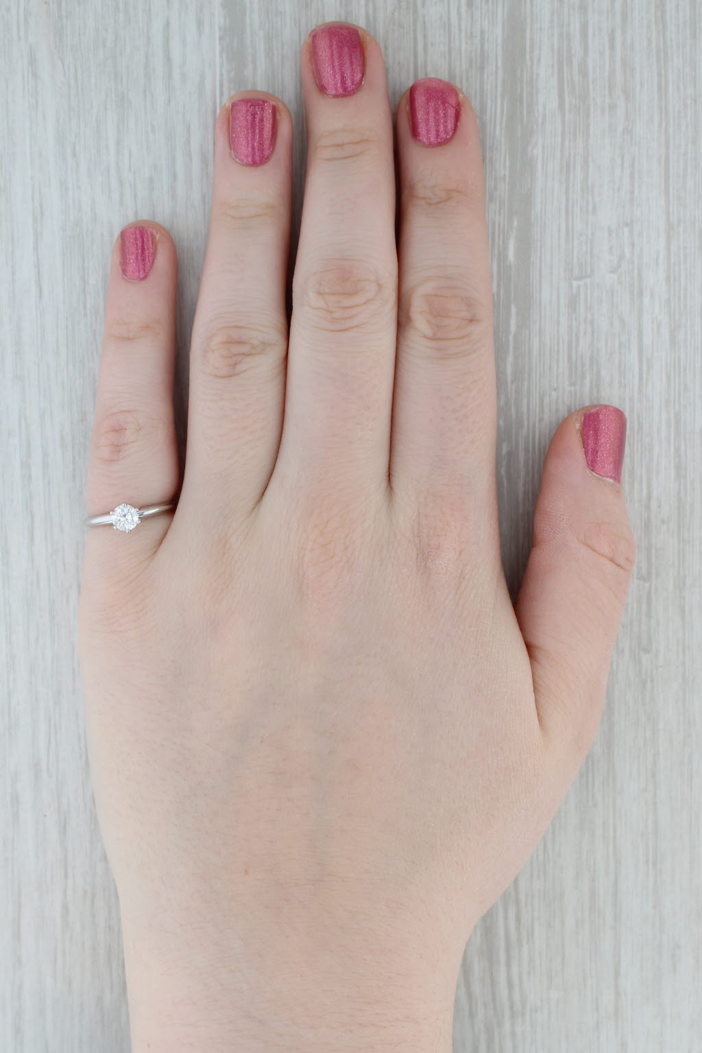 0.45ct Round Diamond Solitaire Engagement Ring - 14k White Gold Size 6 - Perfect for Proposals, Anniversaries & Wedding Bands