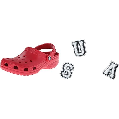 **Crocs Classic Clog for Men & Women – Comfortable Slip-On Shoes with 3-Pack Jibbitz Charms – Perfect for Casual Wear, Work & Outdoor Activities**