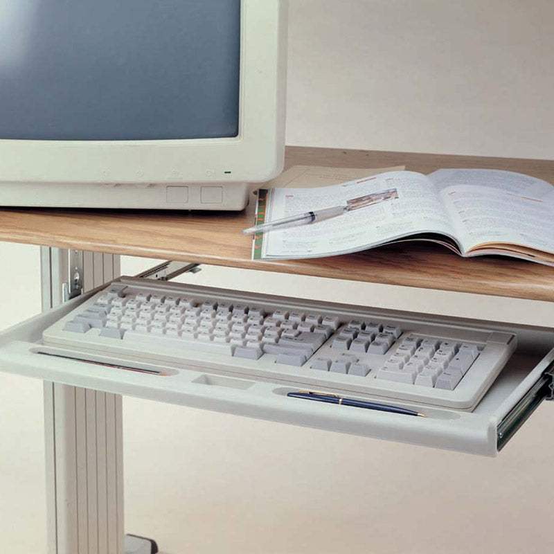 Ergonomic Under Desk Keyboard Tray - Adjustable Slide-Out Computer Keyboard Holder for Office & Home Workspace - Space Saving Solution for Desks, Improves Posture & Comfort