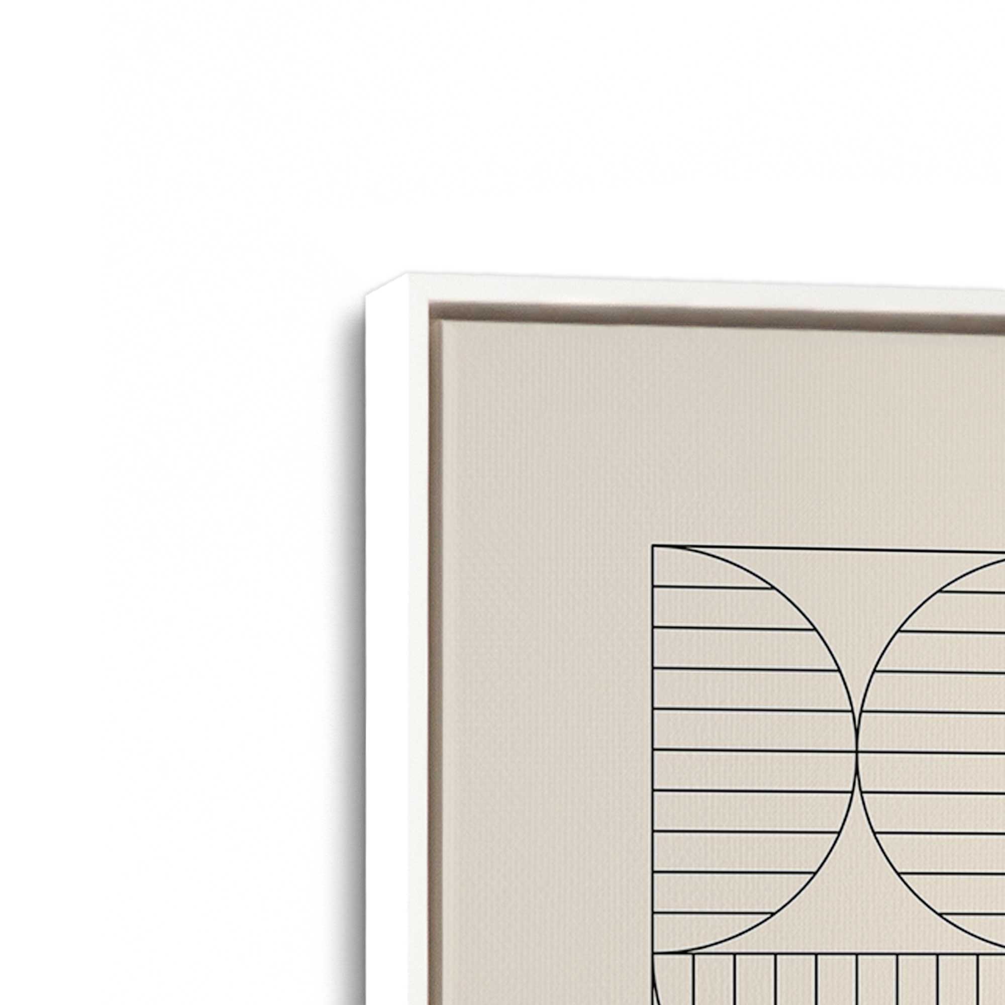 Bauhaus Minimalist Grid Motif Canvas Wall Art - Modern Abstract Print for Living Room, Bedroom & Office Decor