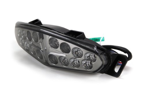 Smoke Lens Sequential LED Tail Lights for 2009-2011 Kawasaki Ninja 650R & ER-6n - High Visibility Brake Lights for Night Riding & Enhanced Motorcycle Safety