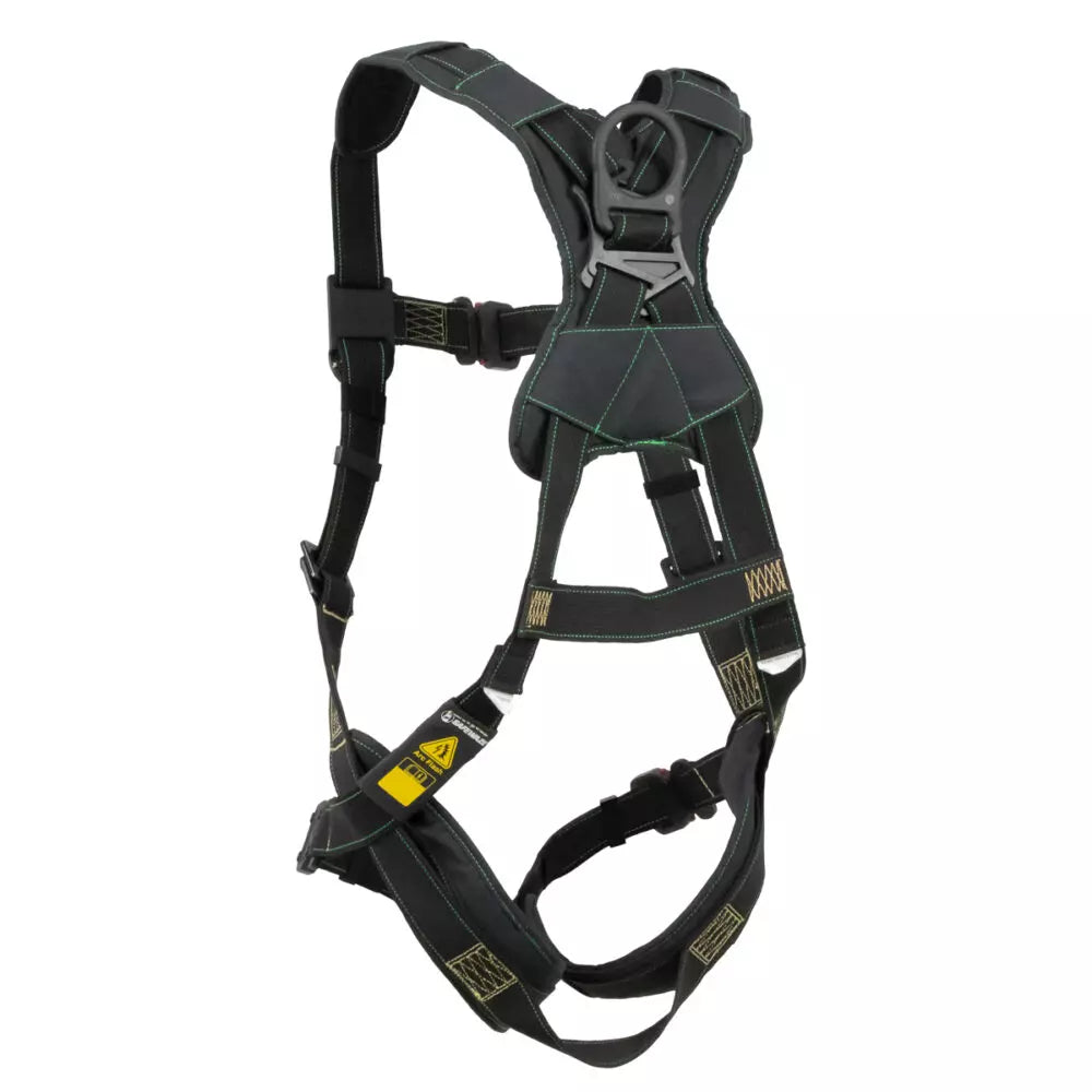 Arc Flash Full Body Harness DE 1D with QC Chest & Leg Straps - Heavy Duty Electrical Safety Gear for Utility Workers & Industrial Protection