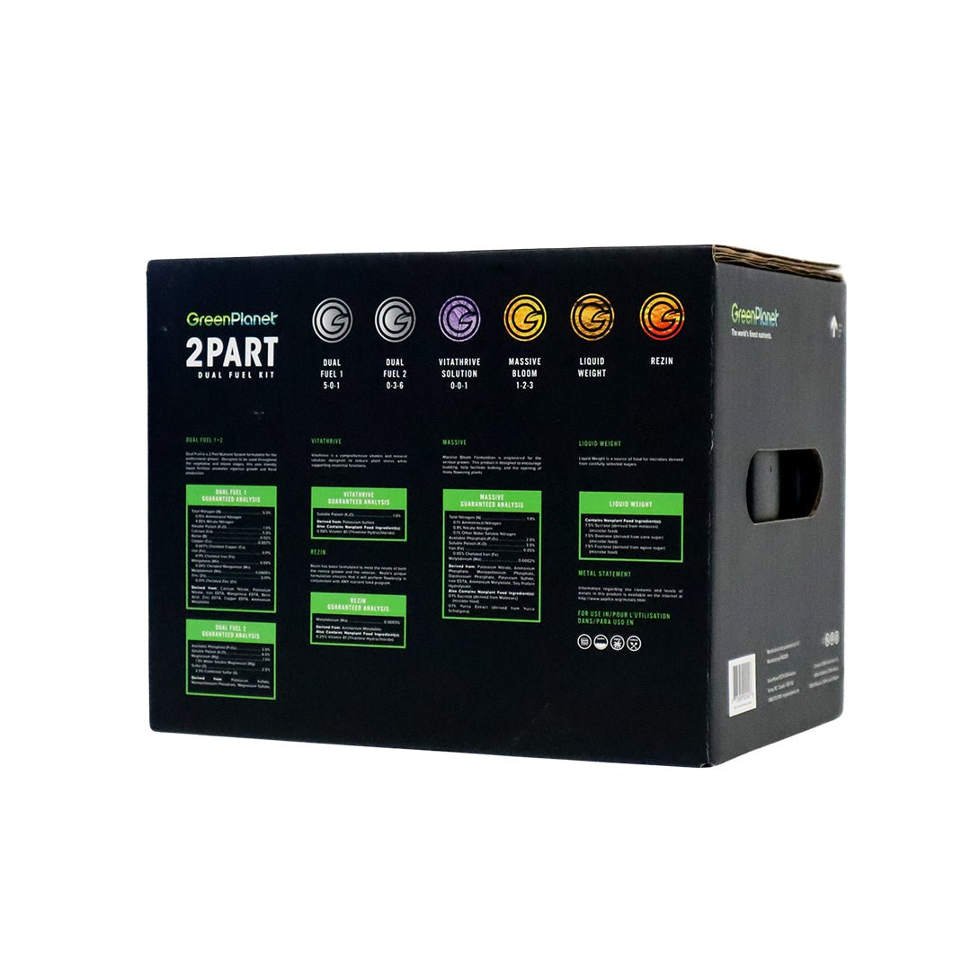Green Planet 2 Part Dual Fuel Starter Kit for Indoor Hydroponic Growing - Perfect for Seedlings, Clones, and Organic Gardening