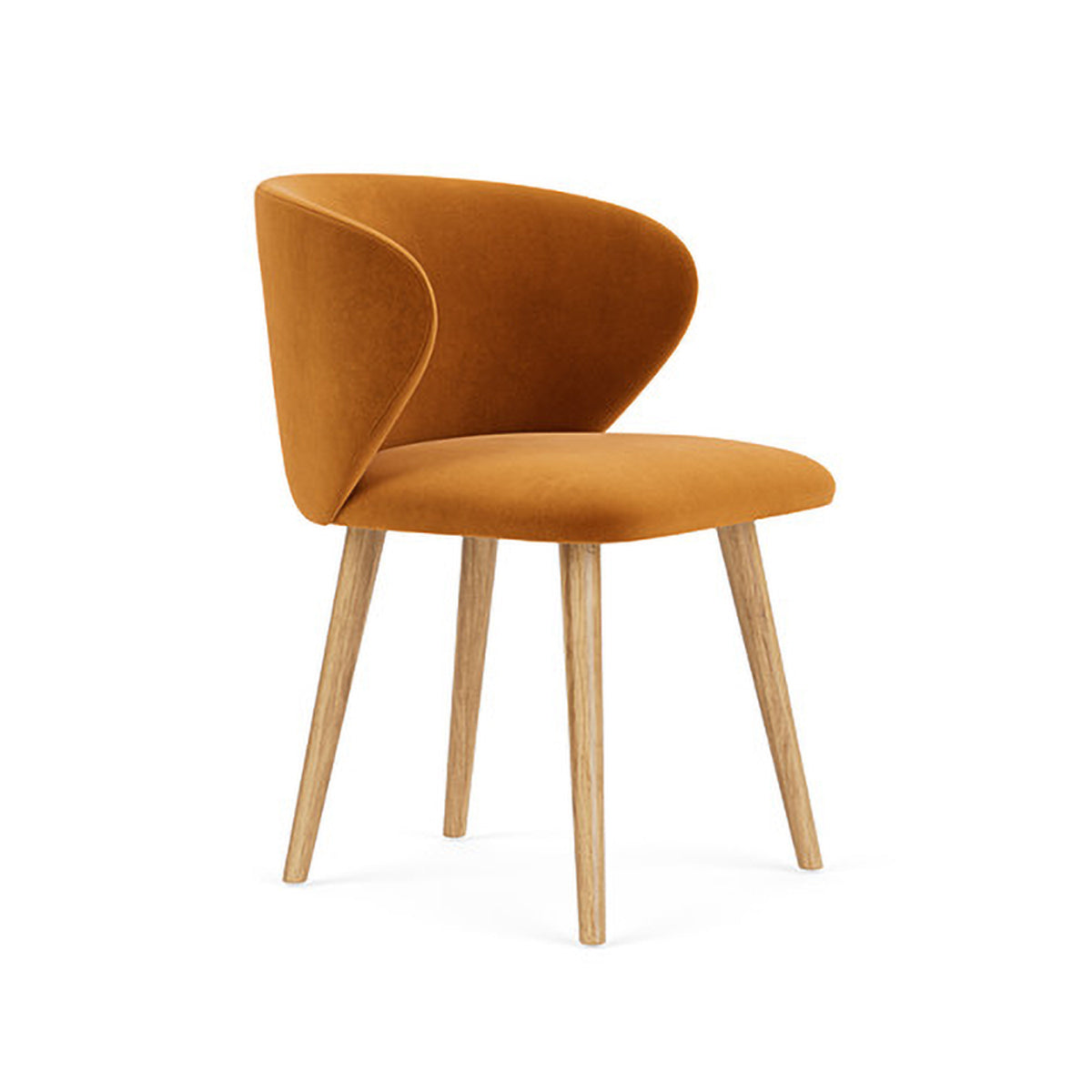 Ellie Velvet Dining Chair - Upholstered Modern Accent Chair for Kitchen, Dining Room & Home Decor - Soft & Comfortable Seating for Entertaining & Relaxing