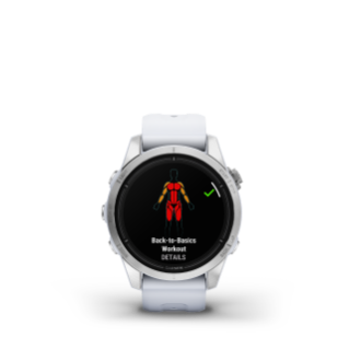 Garmin Epix Pro (Gen 2) Smartwatch - 42mm Silver Stainless Steel Case with Whitestone Band | GPS, Heart Rate Monitor, Sports & Fitness Tracking | Perfect for Running, Hiking & Outdoor Adventures