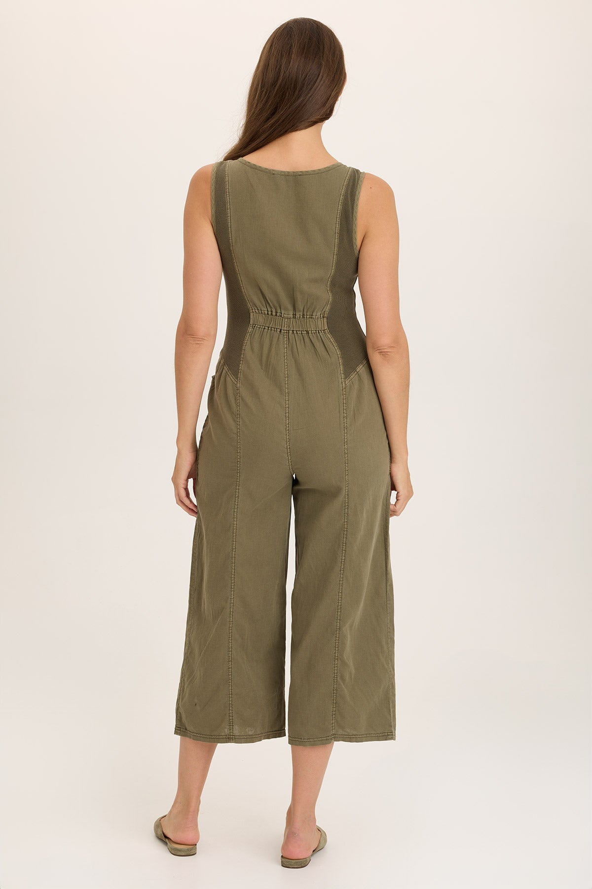 Linen Macgowan Wide Leg Cargo Jumpsuit for Women - Comfortable Summer Romper with Pockets | Perfect for Casual Outings, Beach Vacations & Boho Fashion