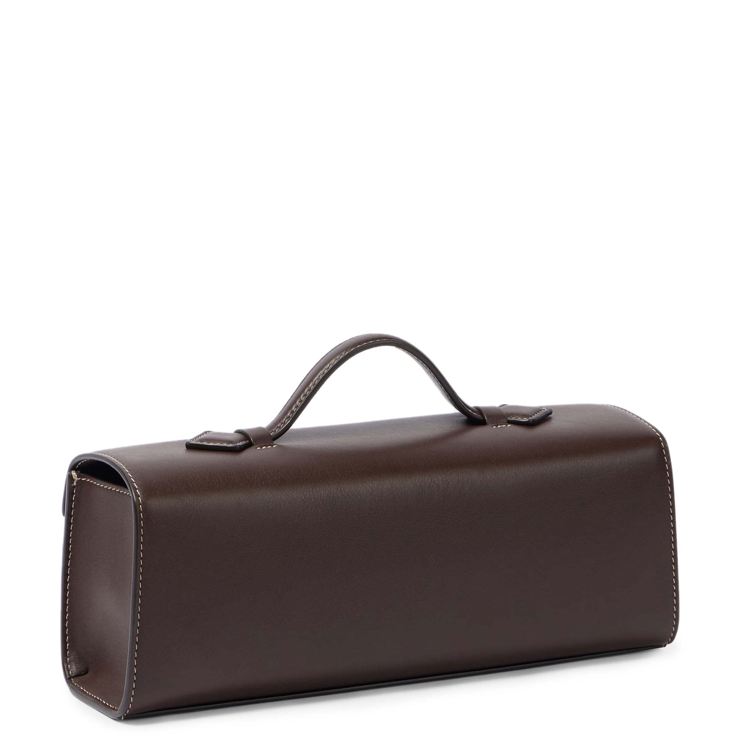 Slim Symmetry Smooth Calf Leather Crossbody Bag in Coffee Brown - Perfect for Work, Travel & Everyday Use