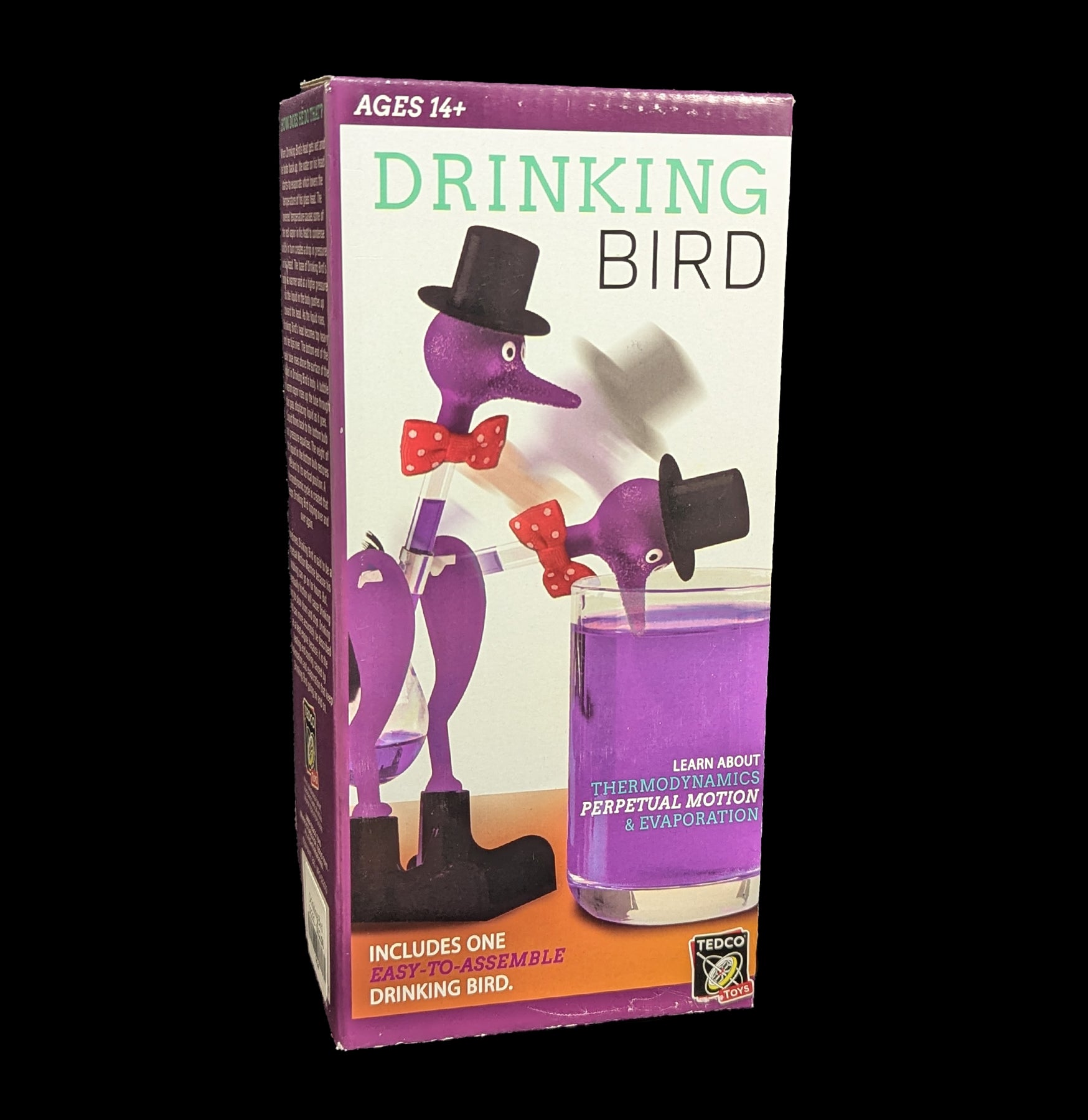Drinking Bird Toy - Classic Physics Desk Toy for Kids & Adults - Fun Science Gift for Home, Office, or Classroom Decor