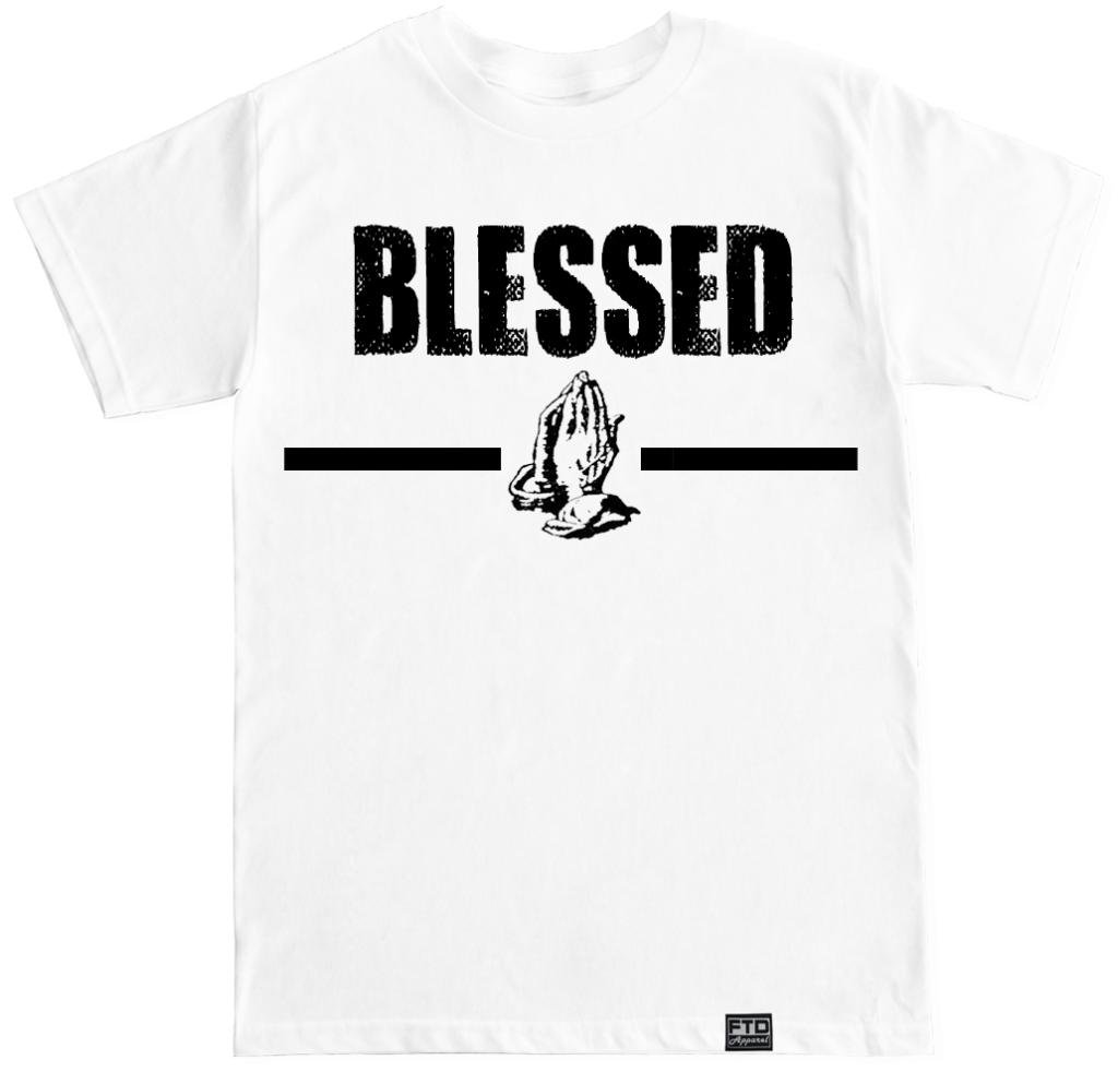 FTD Apparel Men's Blessed Graphic T-Shirt - Soft Cotton Christian Faith Tee for Church, Bible Study & Everyday Wear