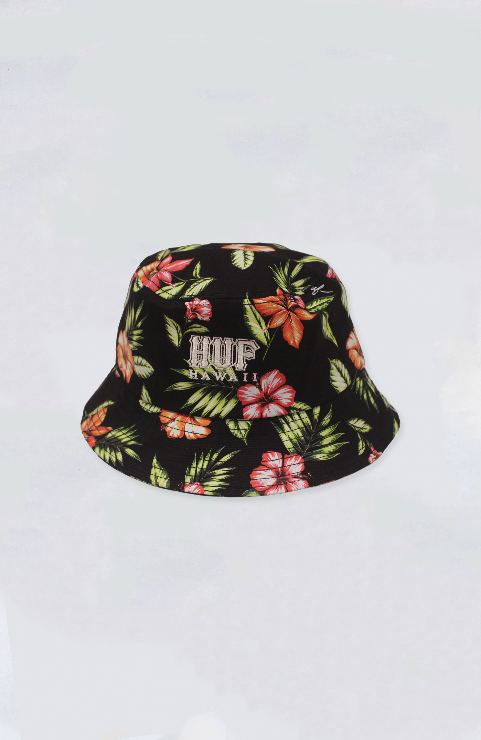 HUF Hawaii Print Bucket Hat for Men & Women - Summer Beach Sun Protection Hat - Casual Outdoor Travel Accessories for Surfing, Fishing, and Vacation