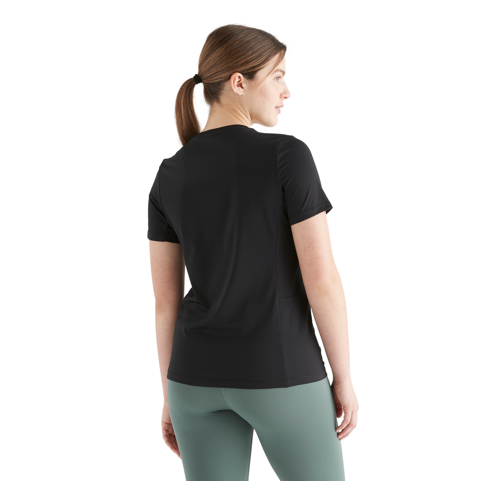 Deltapeak® Women's Micro Textured Tee - Soft & Breathable Short Sleeve Shirt for Casual Wear, Workout & Everyday Comfort