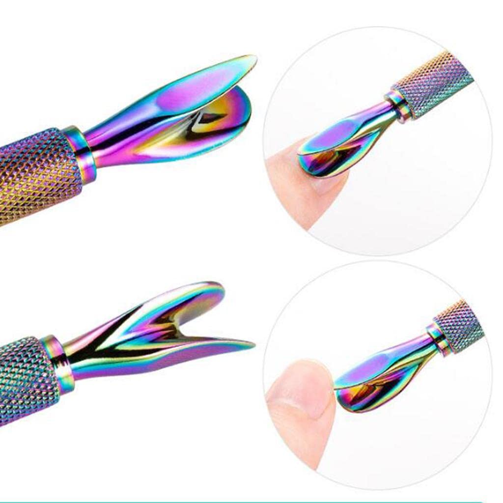 LOSA C-Curve Nail Art Pincher - Professional Cuticle Pusher & Pinching Tool for Manicures - Multicolor Beauty Accessories for Salon, Home Nail Care & DIY Nail Art