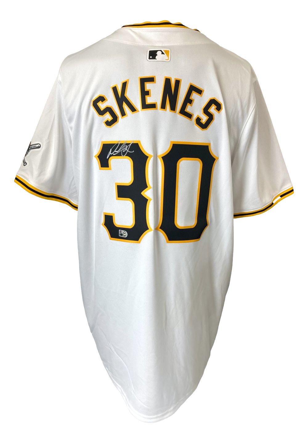Authentic Paul Skenes Signed Pittsburgh Pirates White Nike Replica Jersey with MLB Hologram - Perfect for Baseball Collectors, Fans & Memorabilia Displays