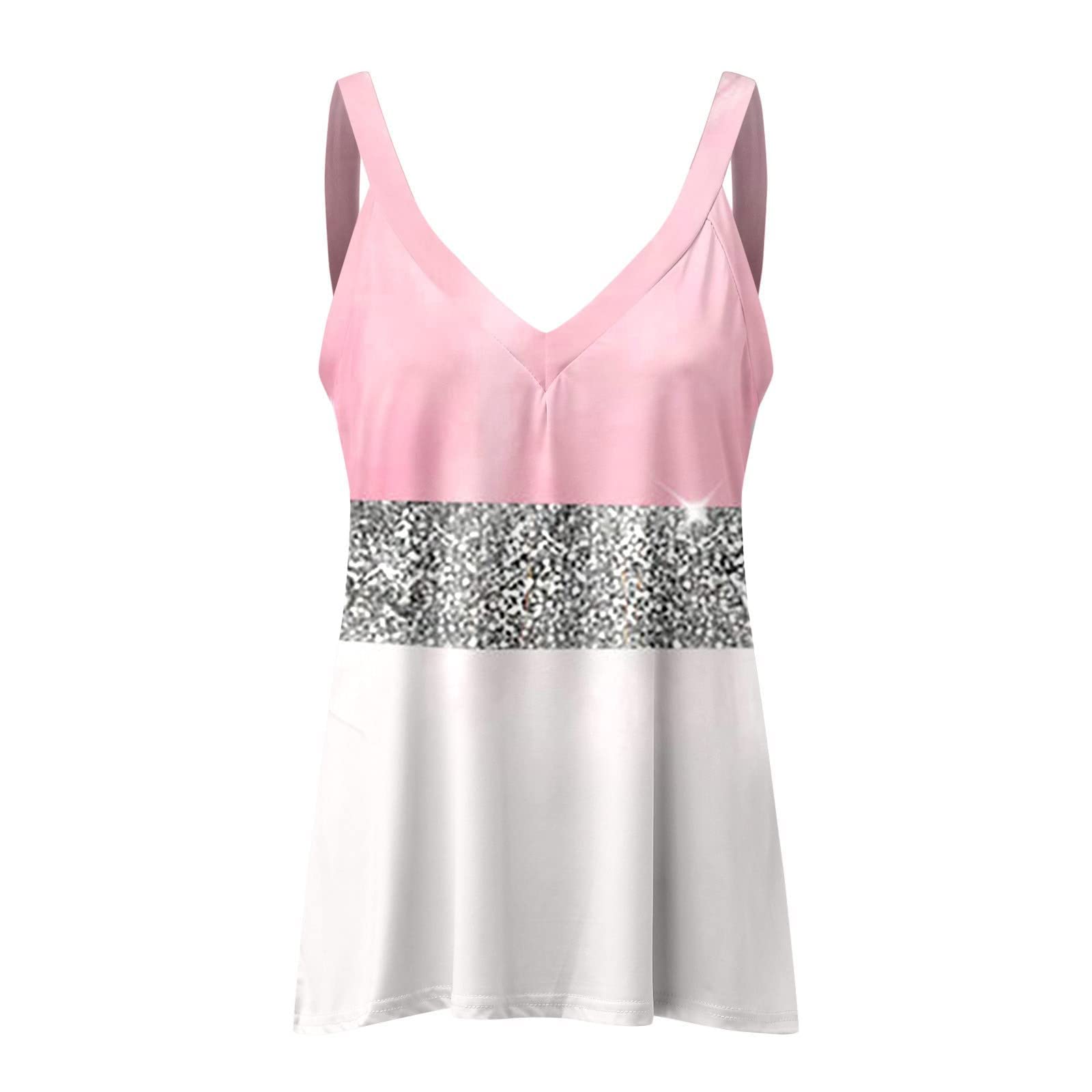 Women's Striped Spaghetti Strap Tank Top - Casual Summer Cami T-Shirt & Blouse - Perfect for Beach, Vacation, and Everyday Wear