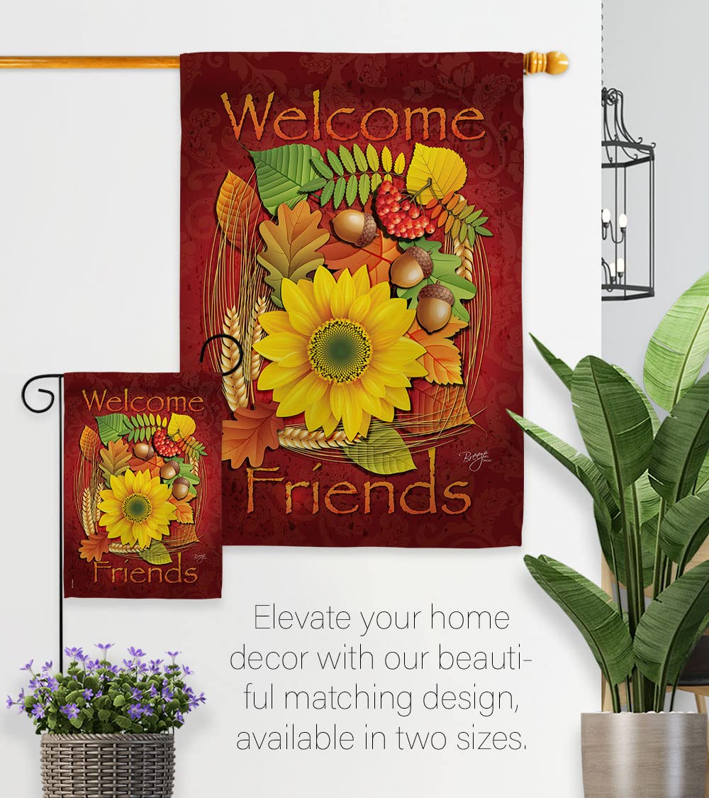 Breeze Decor Fall Harvest Flags Set - House & Garden Decor for Autumn