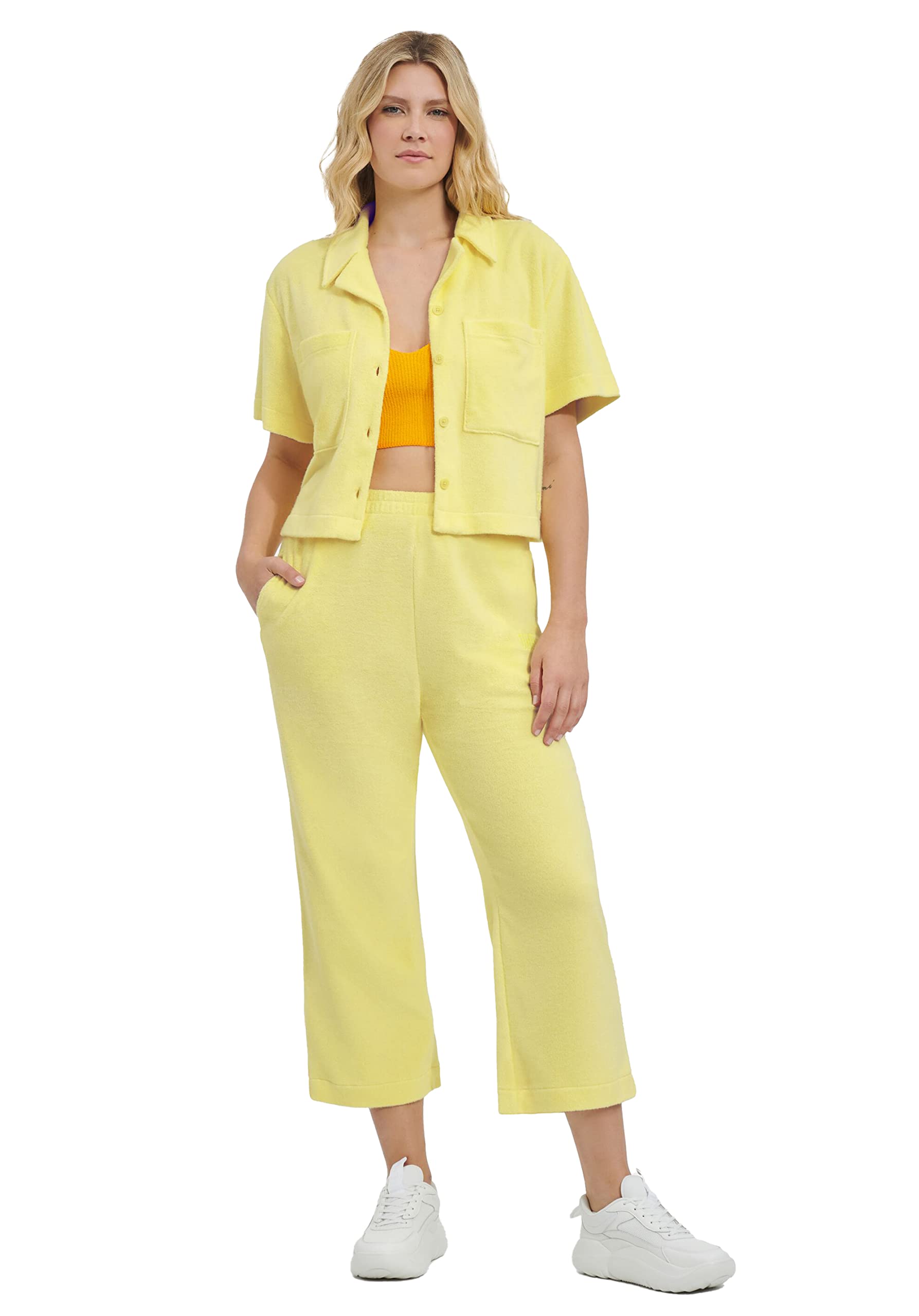 UGG Women's Rosalinda Wide Leg Pants - Soft Fleece Lounge Pants for Women, Comfortable Winter Sleepwear & Casual Wear - Perfect for Lounging at Home, Running Errands, and Traveling