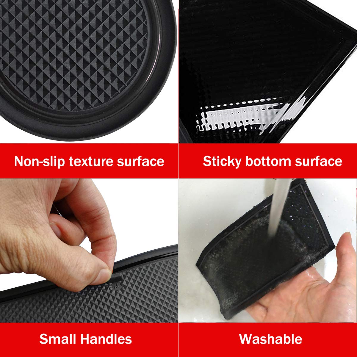 Auovo Custom Fit Anti-Dust Cup Holder Insert Liners & Interior Mats for Buick Encore GX 2020-2024 - 16pcs Black Trim Door Pocket & Center Console Accessories - Perfect for Road Trips & Daily Commute Protection