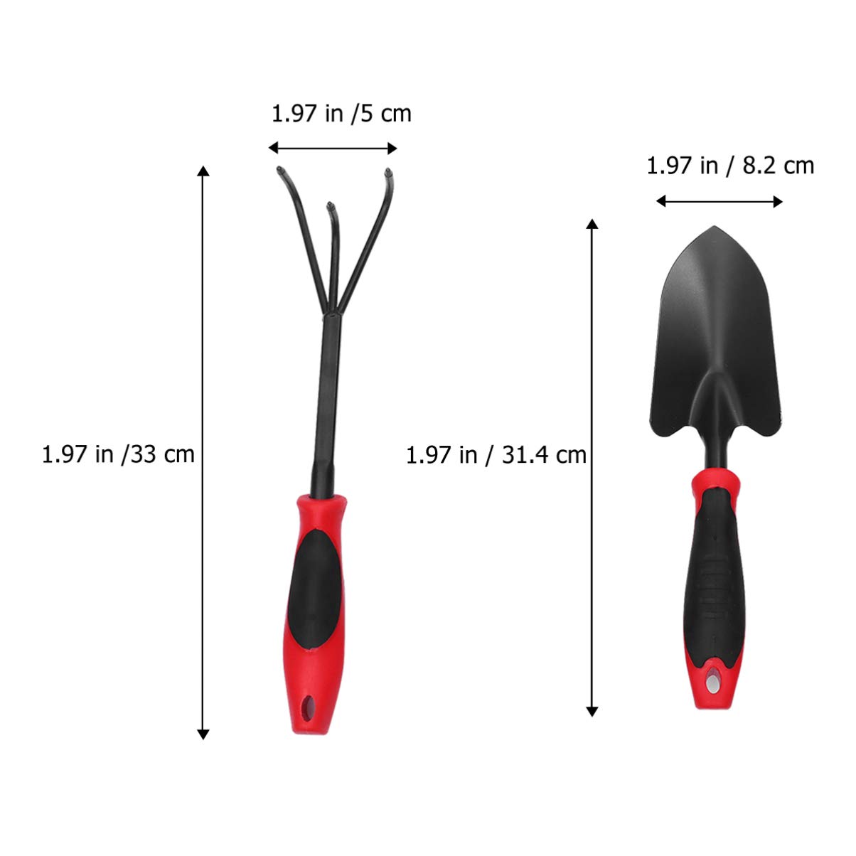 Hemoton Kids Gardening Tools Set - Dual Purpose Flower Shovel & Rake for Toddlers | Durable Child-Safe Garden Tools Kit for Outdoor Planting, Flower Beds & Backyard Activities