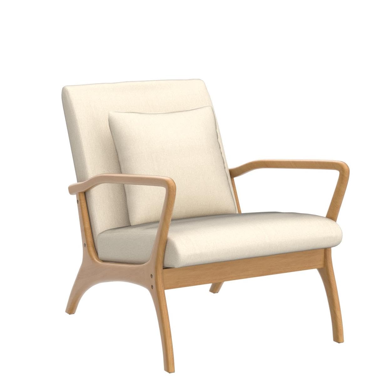Mid-Century Modern Accent Chair with Cushion - 28.3