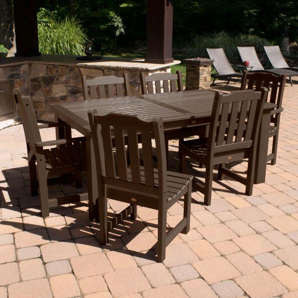 Lehigh 7-Piece Rectangular Outdoor Dining Set - Patio Furniture for Garden, Backyard, Poolside & BBQ Gatherings
