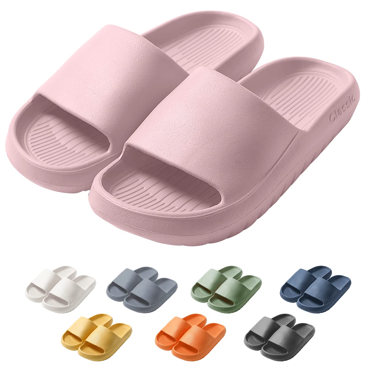 HASVREOG Cloud Cushion Slides - Non-Slip Sole Slippers for Women & Men | Ultra Soft EVA Sandals for Indoor, Outdoor & Shower Use | Perfect for Home, Pool, Beach & Gym