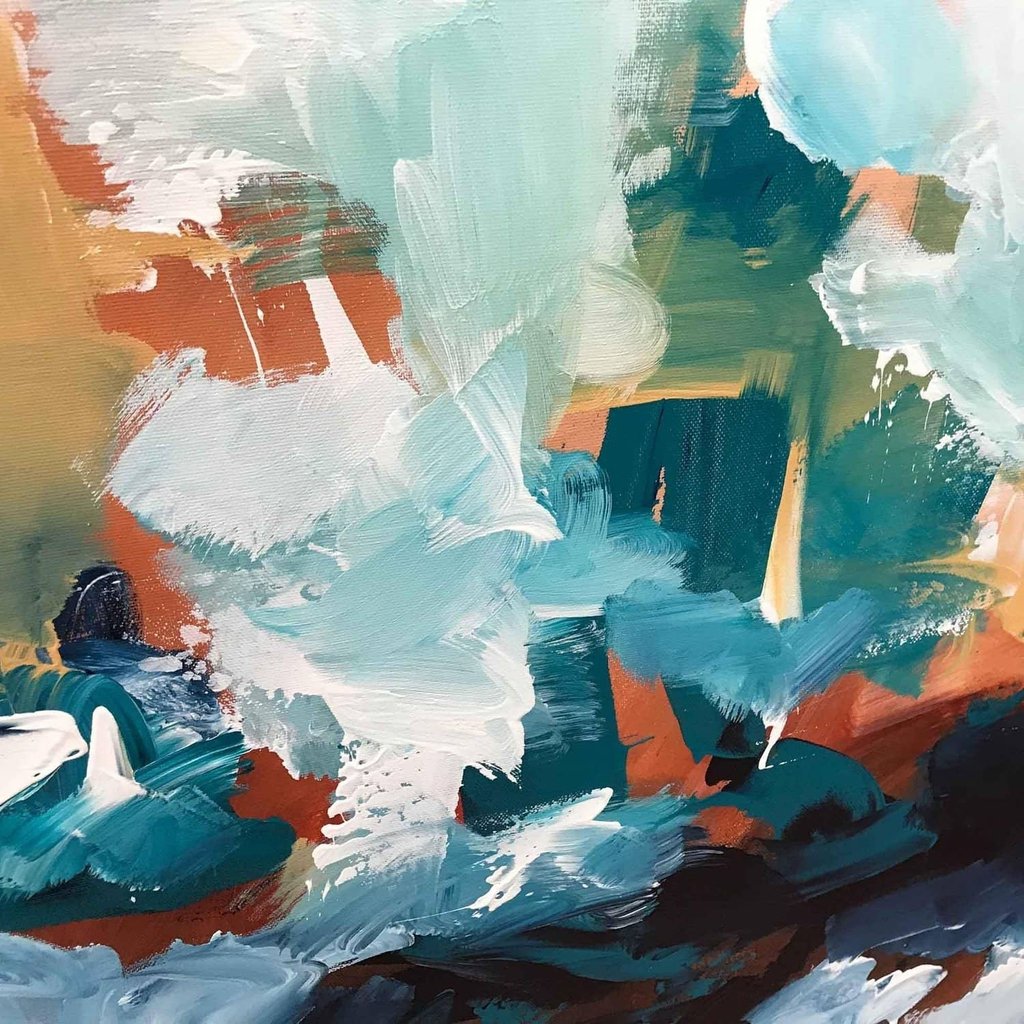 The Silent Tide 102x92 cm Original Handmade Oil Painting - Perfect for Living Room, Bedroom & Office Wall Decor