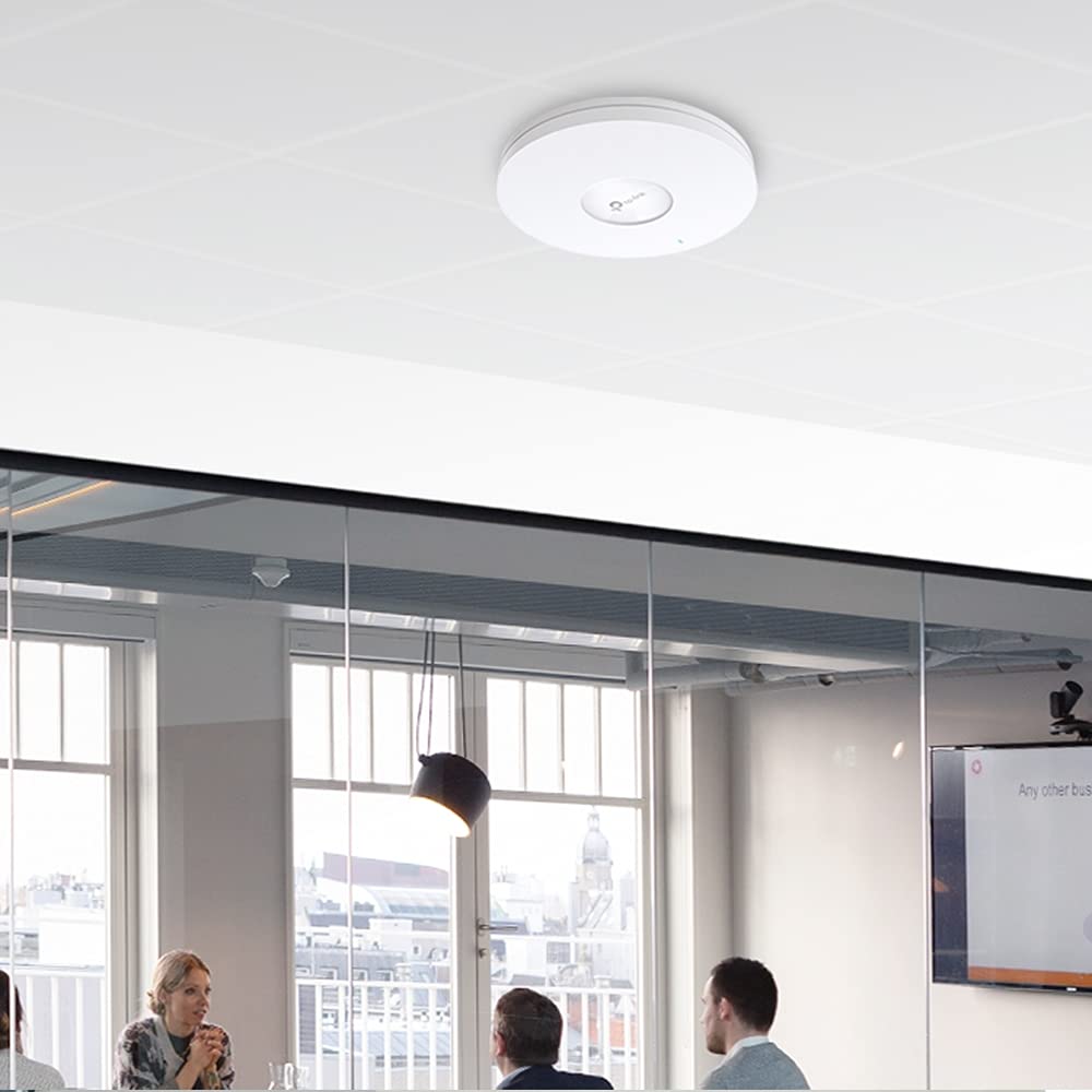 TP-Link EAP670 AX5400 Dual Band WiFi 6 Ceiling Mount Access Point | Omada Mesh WiFi System | PoE+ Powered (802.3at) | Wall/Ceiling Installation | Free Controller Software | for Home Office, Business & Large Area Coverage