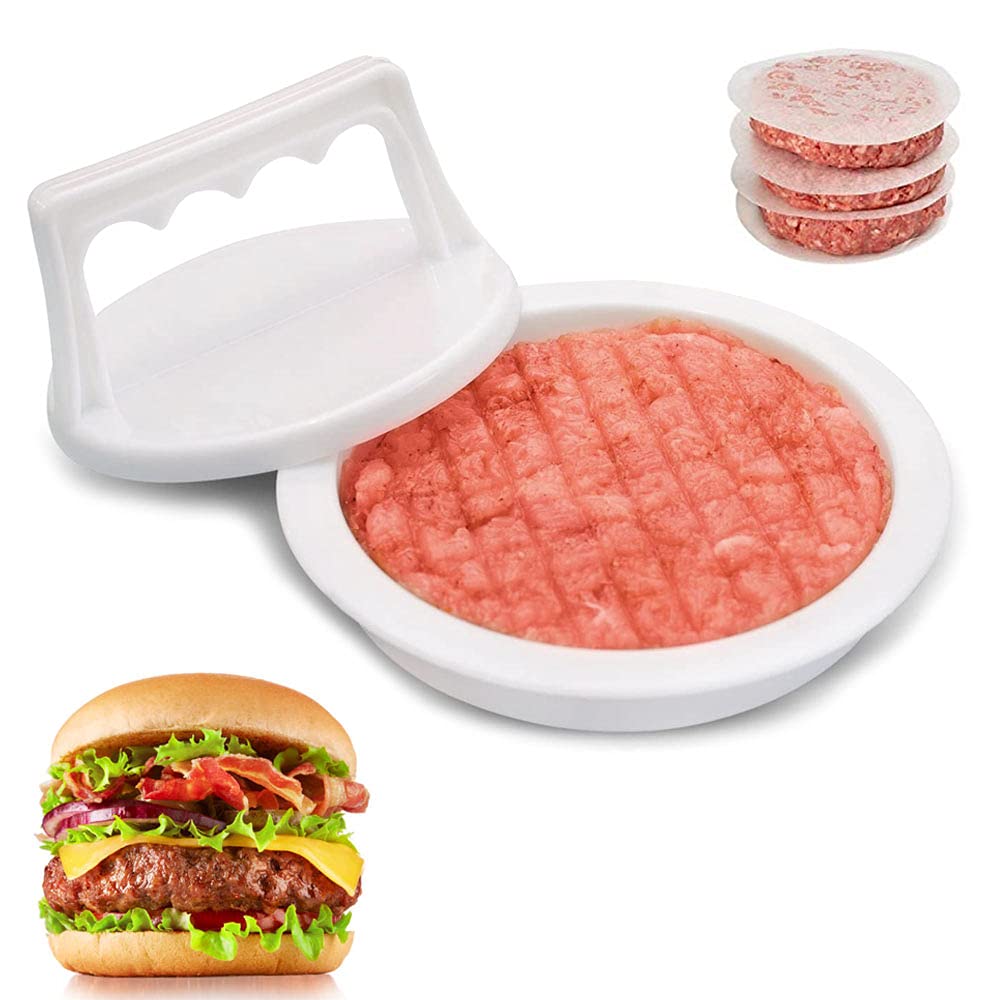 4 1/2 Inch Hamburger Patty Maker - Non-Stick Burger Press Mold for Perfect Ground Beef Sliders & BBQ Patties | Easy Release Design for Home Grilling, Backyard BBQs & Restaurant Use