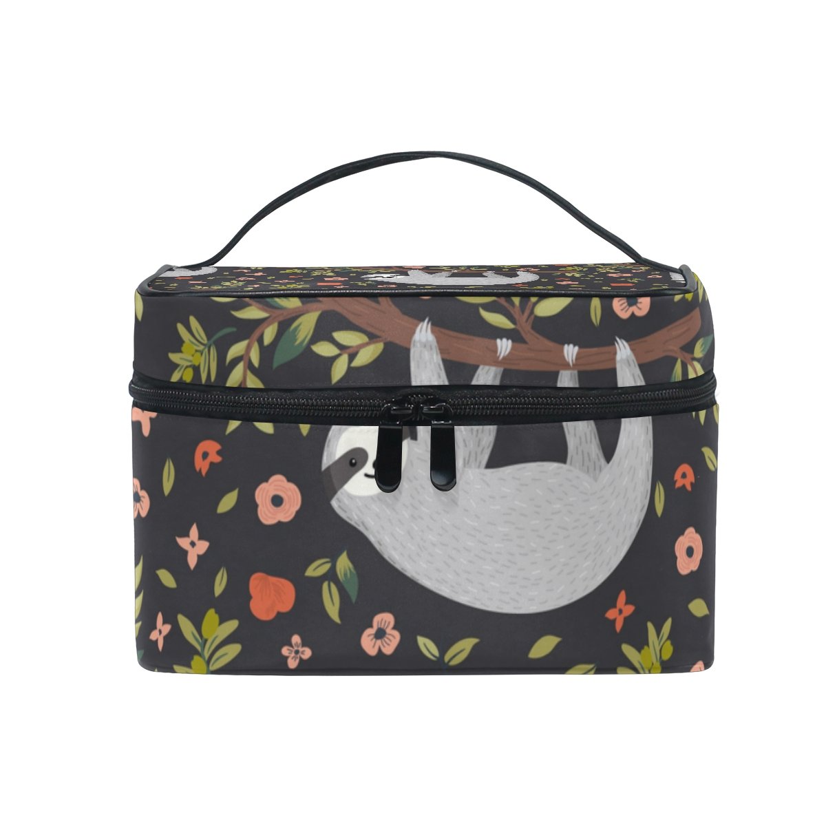 Funny Sloth Cosmetic Bag for Women - Waterproof Travel Makeup Train Case & Storage Organizer - Perfect for Travel, Gym, and Daily Essentials Organization