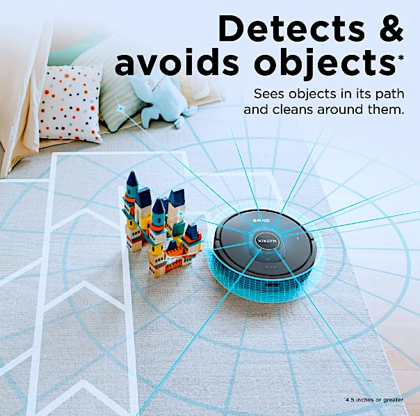 Matrix Robot Vacuum - Powerful Cleaning for Carpets & Hard Floors | Smart Mapping | Pet Hair Removal | Wi-Fi Connected RV2300 | Ideal for Homes with Pets & Multi-Surface Flooring