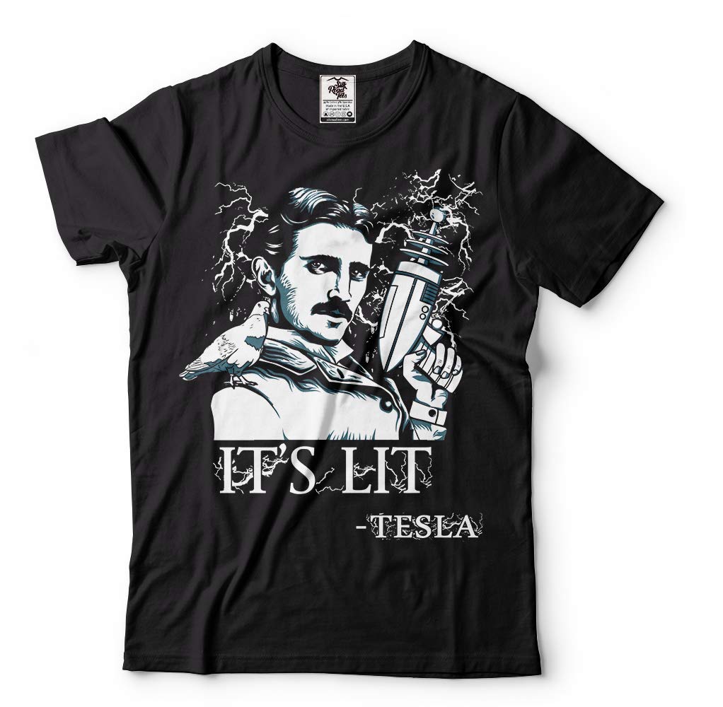Premium Nikola Tesla Scientist Electrician Inventor Graphic T-Shirt - Cool Science & Tech Apparel for Tesla Fans, Gifts & Casual Wear