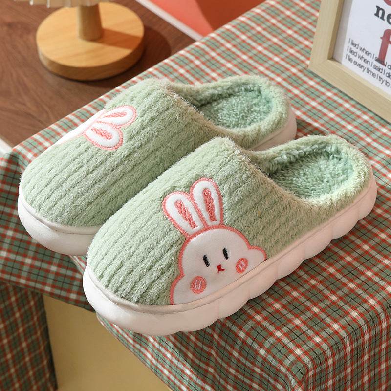 Soft & Cozy Rabbit Plush Fleece Slippers for Women - Non-Slip Indoor House Shoes - Perfect for Winter, Lounge & Home Comfort