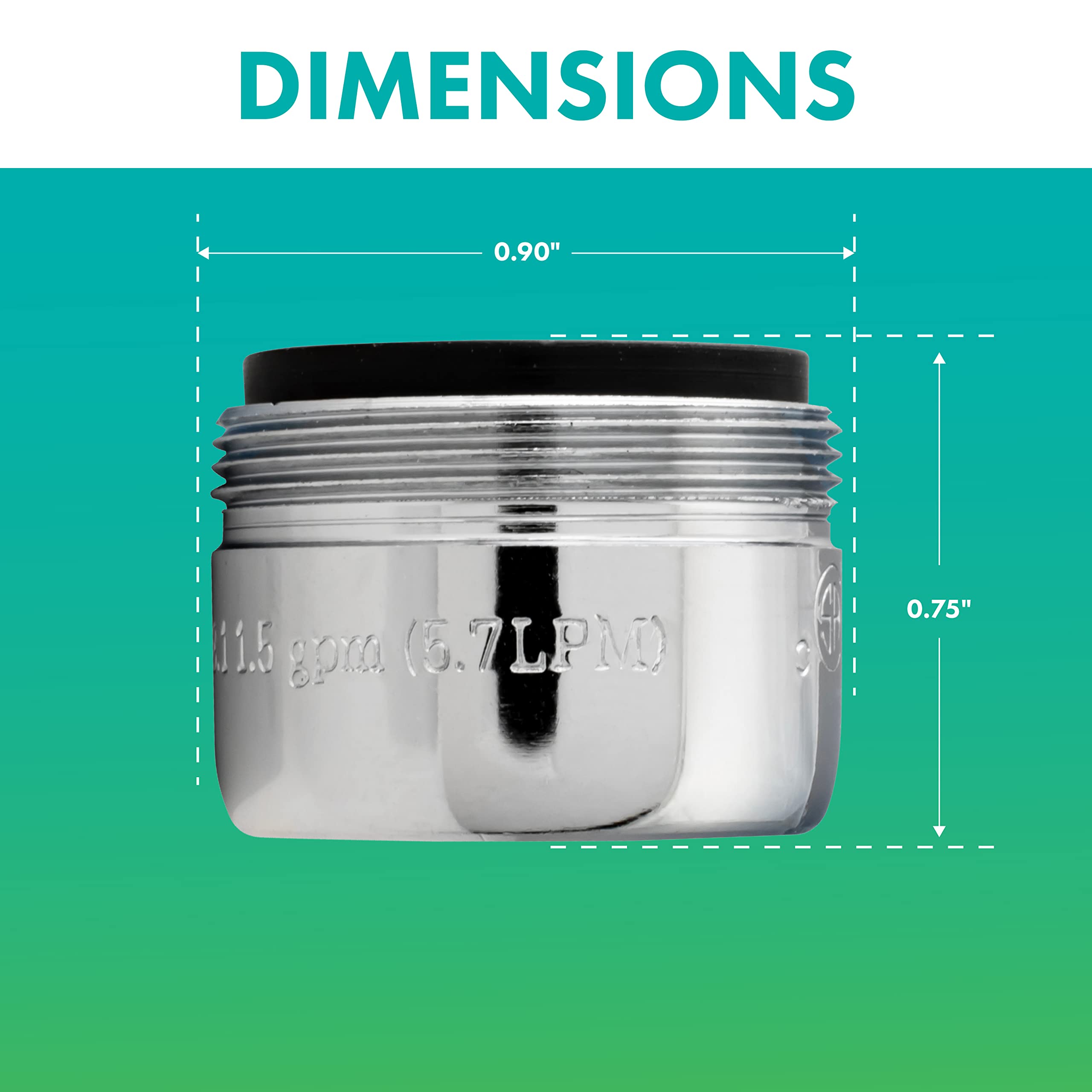 Niagara Conservation 1.5 GPM Chrome Faucet Aerator - 2 Pack, Pressure-Compensating Bubble-Spray Design for Bathroom & Kitchen Sinks | Water Saving, CA Compliant | Perfect for Eco-Friendly Homes & Water Conservation