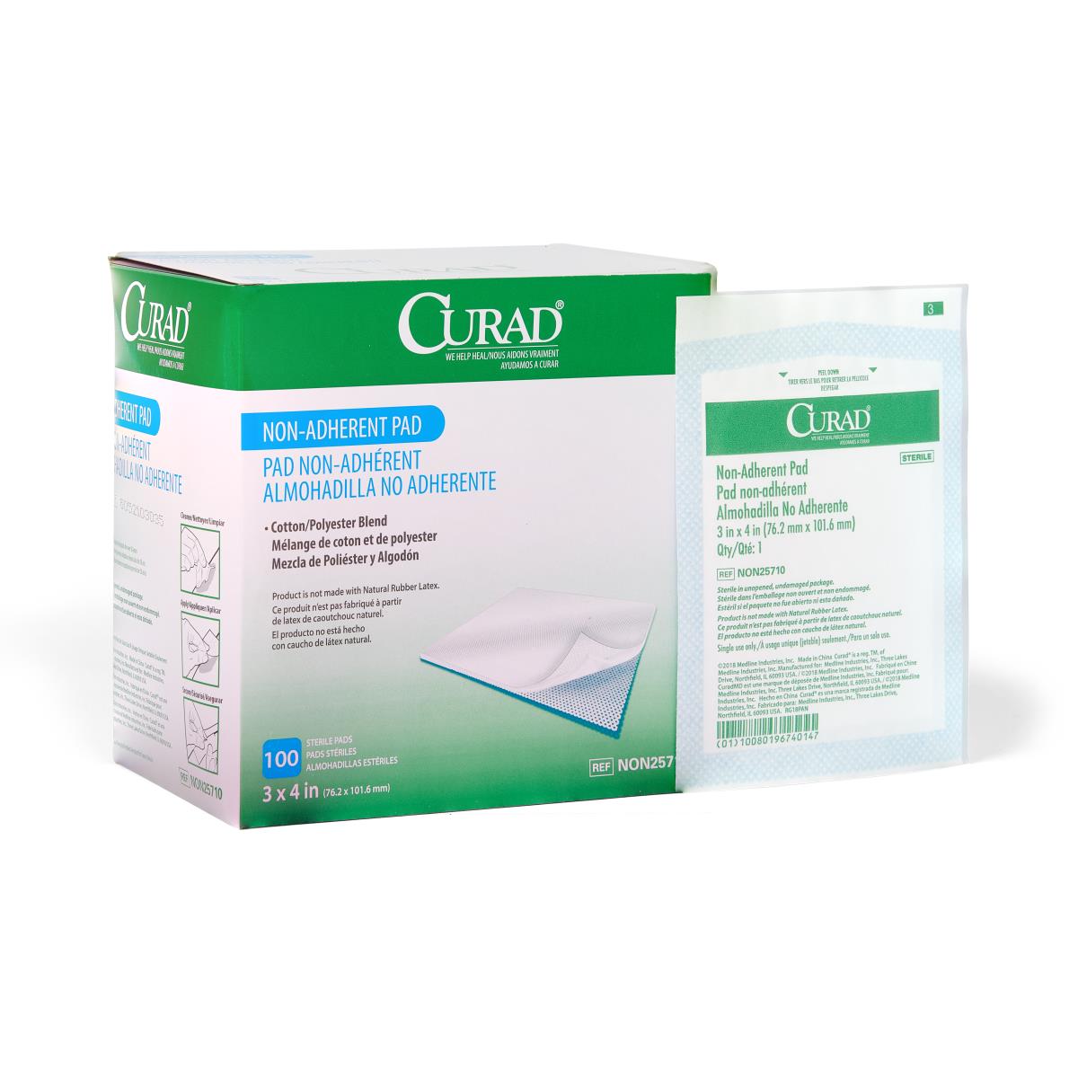 Non-Adherent Sterile Wound Dressing Pads - Assorted Sizes (2x2, 3x3, 4x4 Inches) for First Aid, Burns & Post-Surgical Care