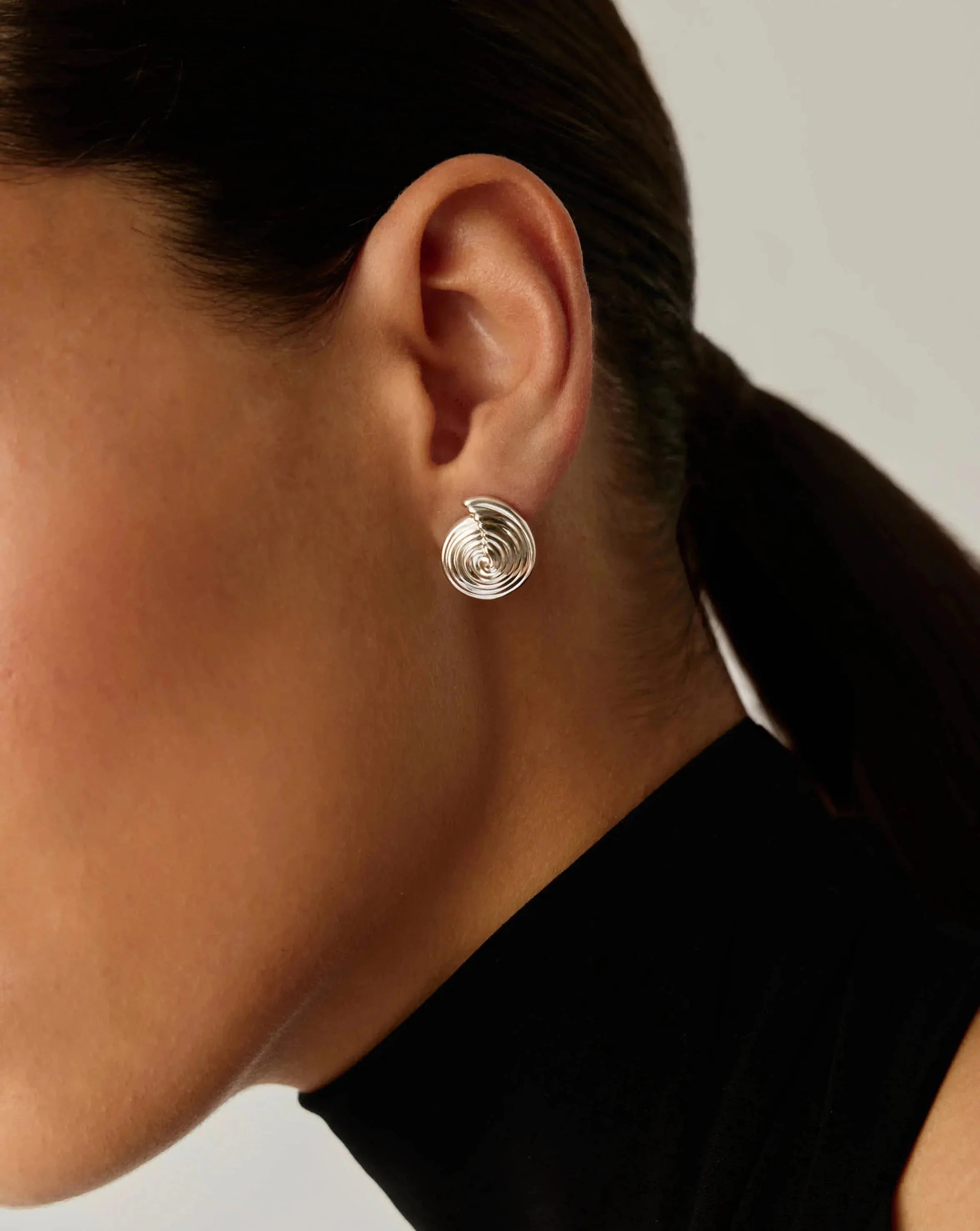 Spiral Small Stud Earrings for Women - Silver Plated Hypoallergenic Earrings | Perfect for Everyday Wear, Gift Giving & Special Occasions