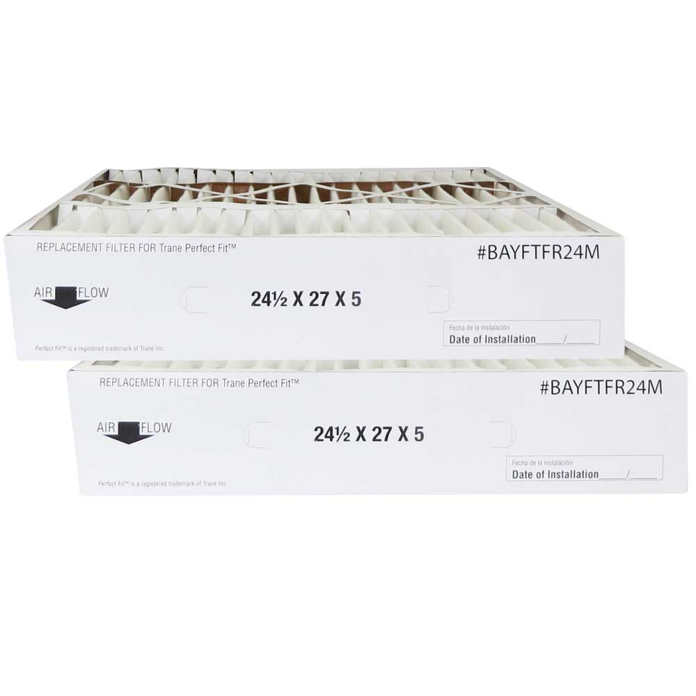 Atomic BAYFTFR24M 24.5x27x5 MERV 8 Trane Replacement Furnace Air Filter - 2 Pack for Improved Indoor Air Quality & HVAC System Protection